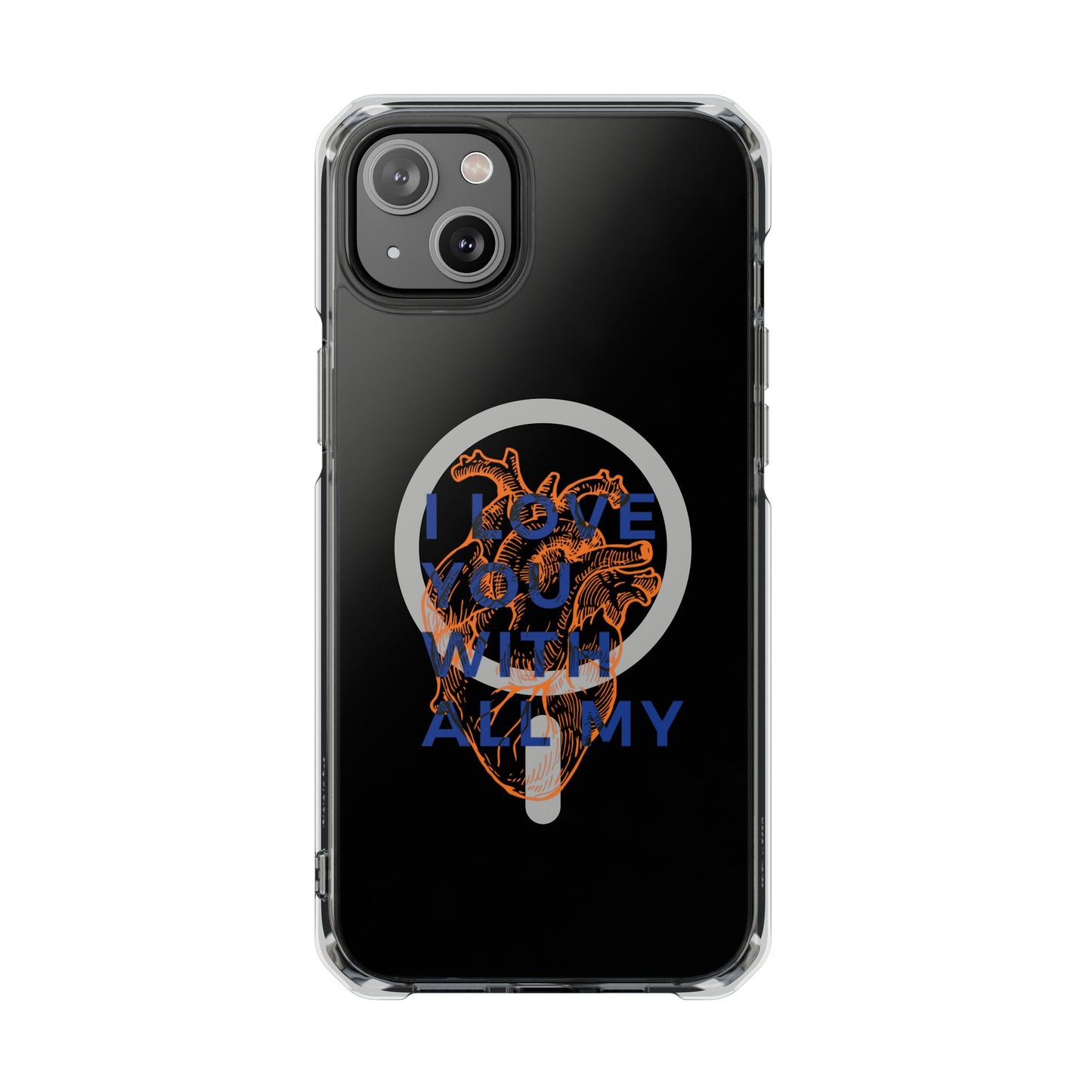 All My Heart Anatomical Art Magnetic Clear Impact case