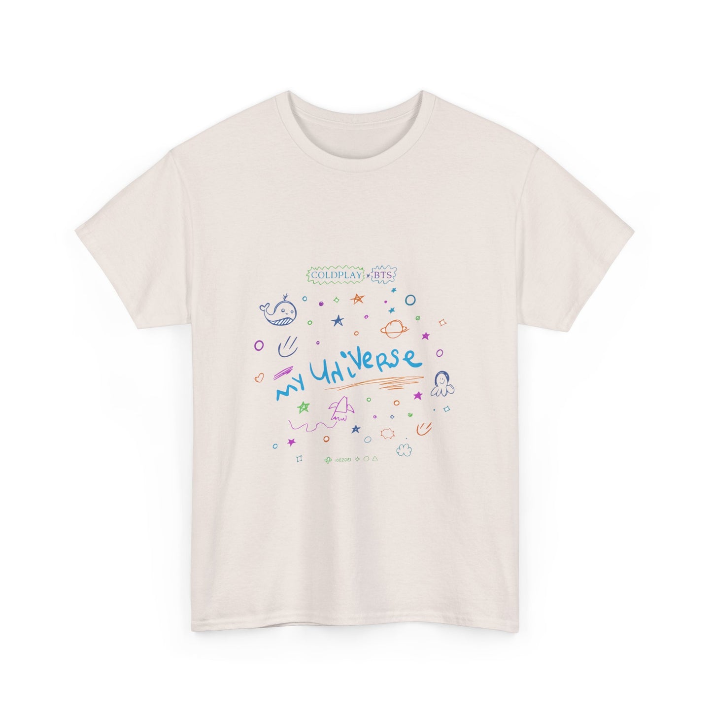 Neon Space Doodles Unisex Cotton Tee