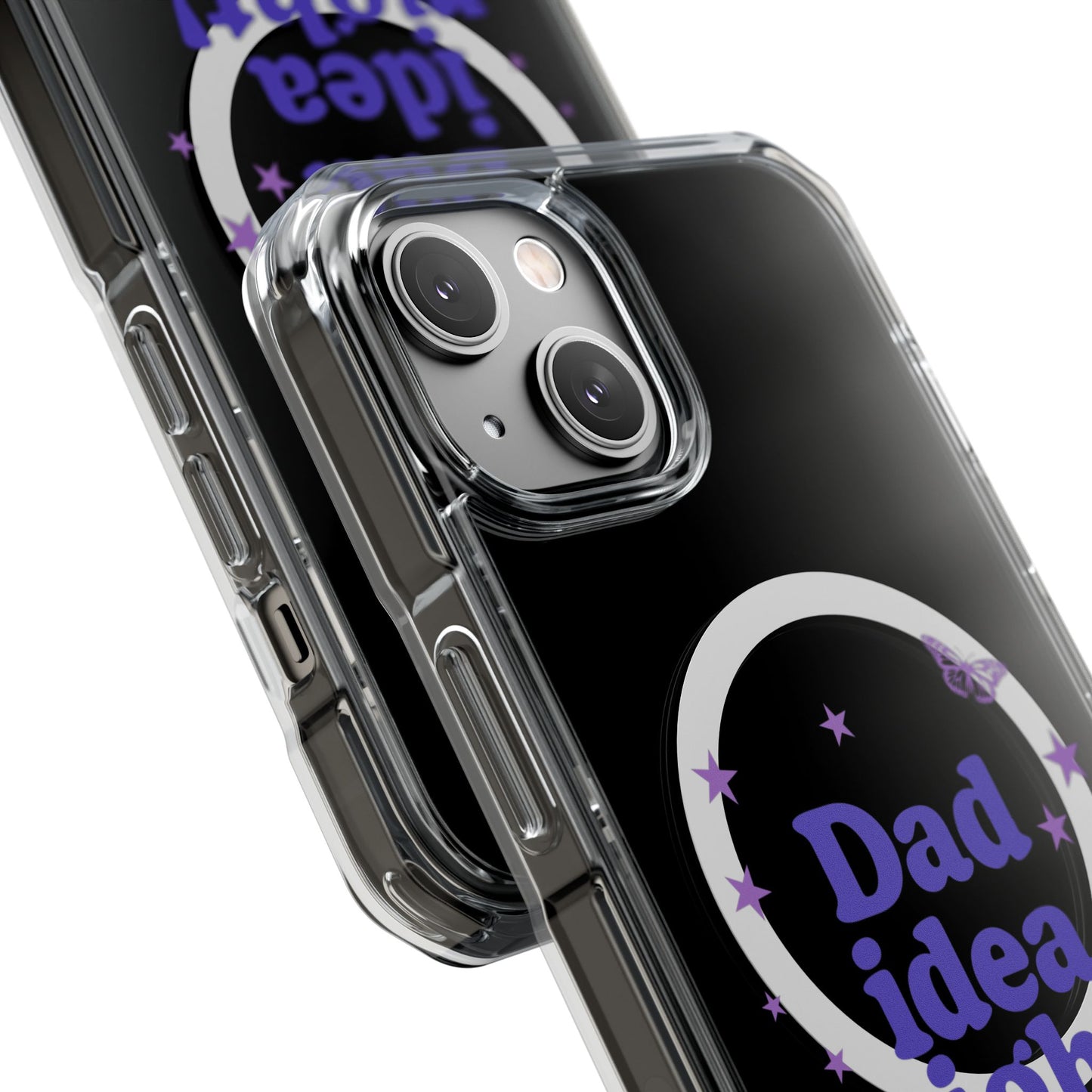 Dad Idea Right! Star & Butterfly Magnetic Clear Impact Case