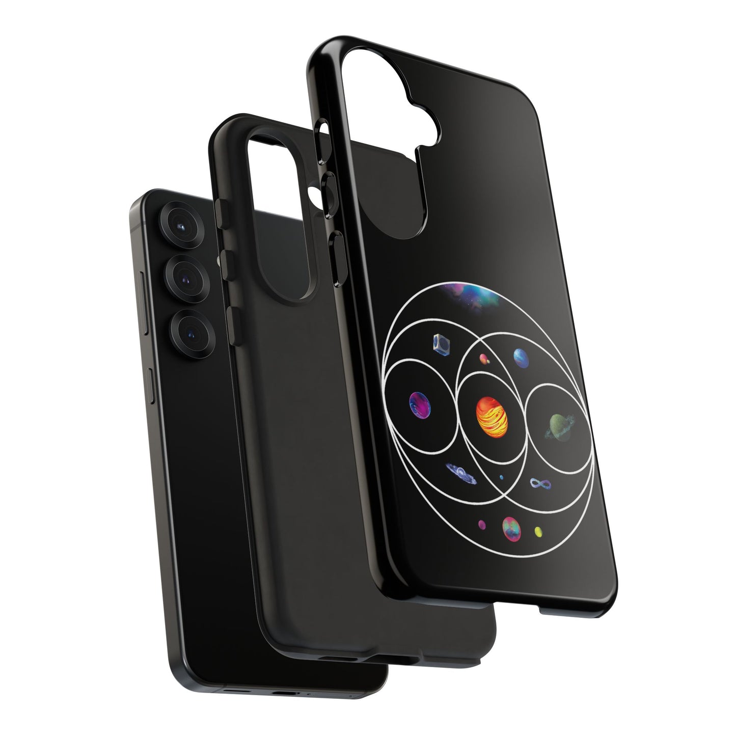 Premium Tough Case for Samsung S21 to S25 Ultra Showcasing Coldplay’s Illustration Concept