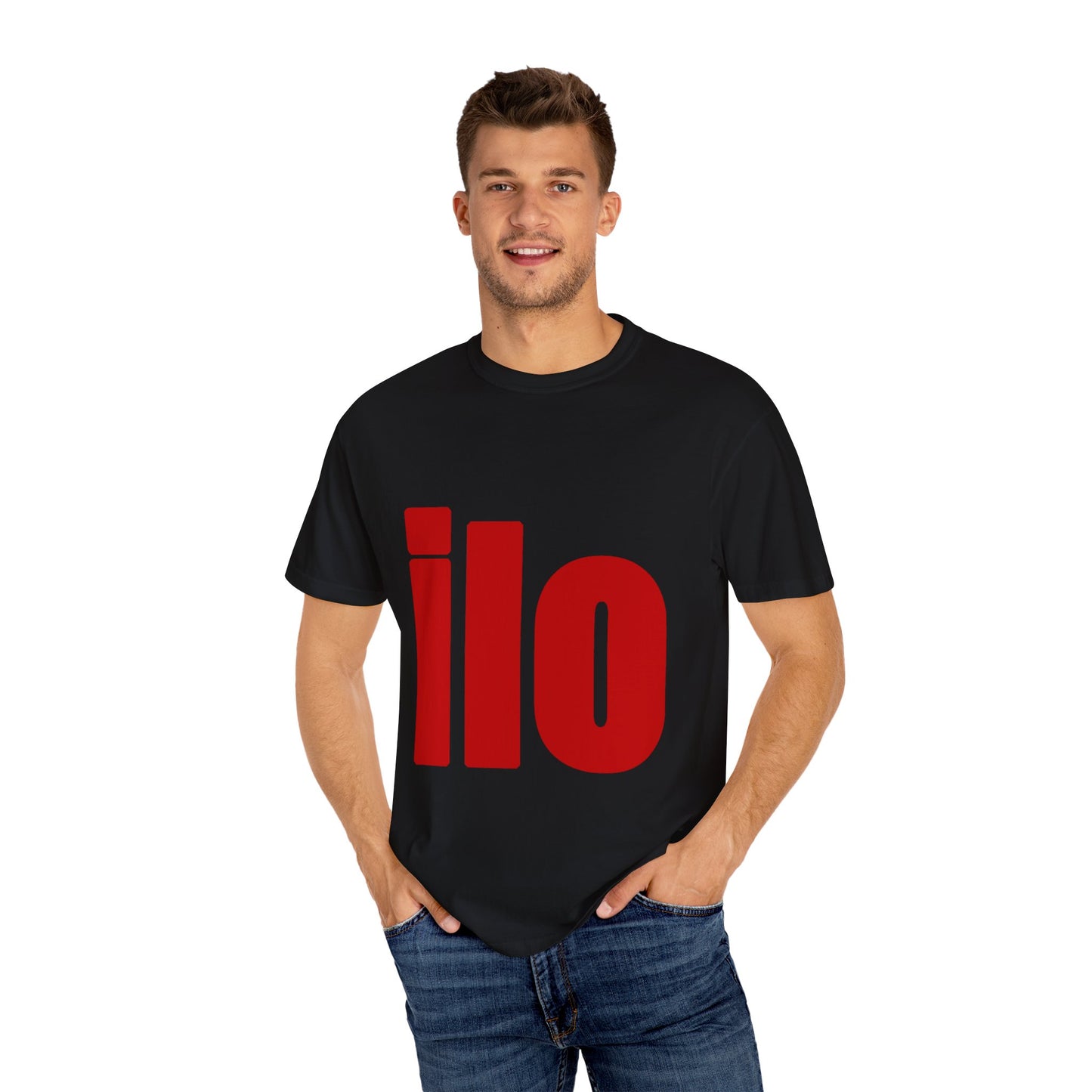 ILO Bold Red Block Unisex Dyed T-shirt