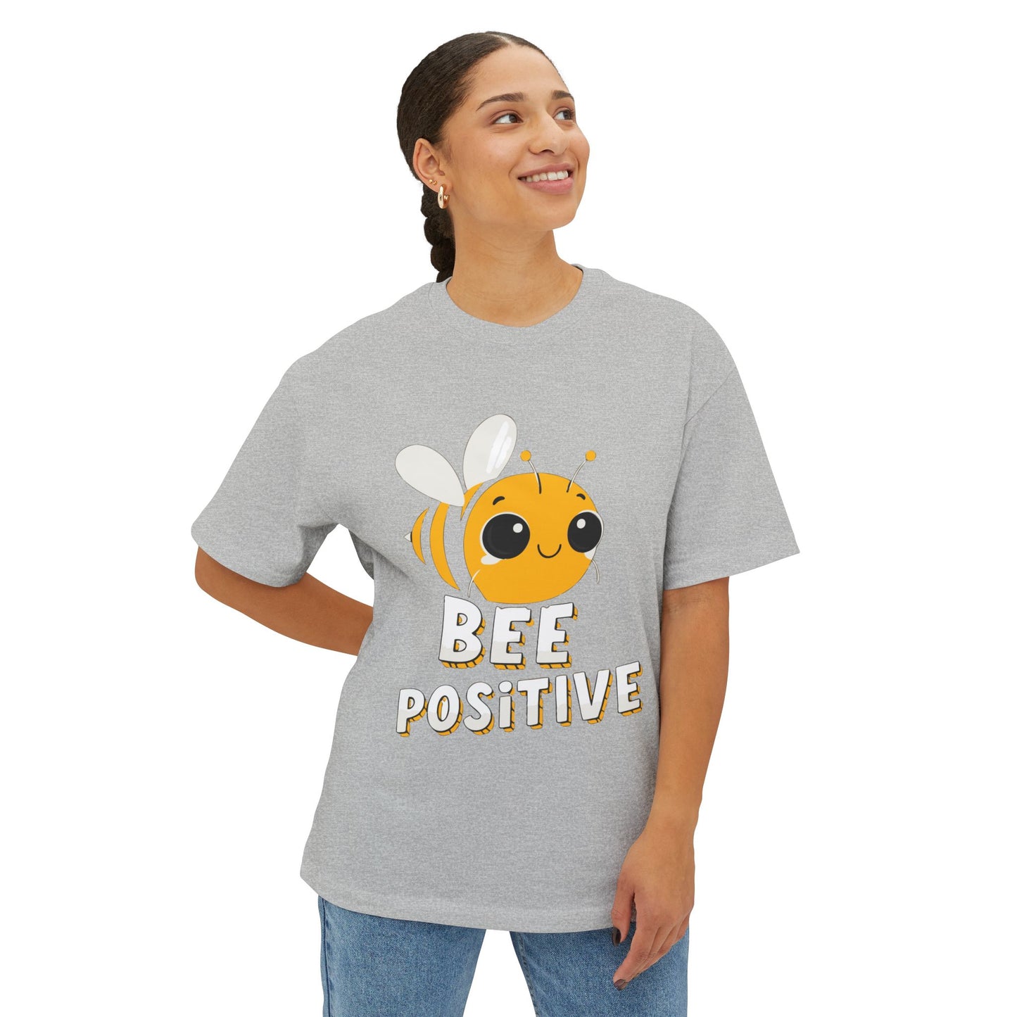 Oversized boxy Tee – Snazzy Bee positive Edition