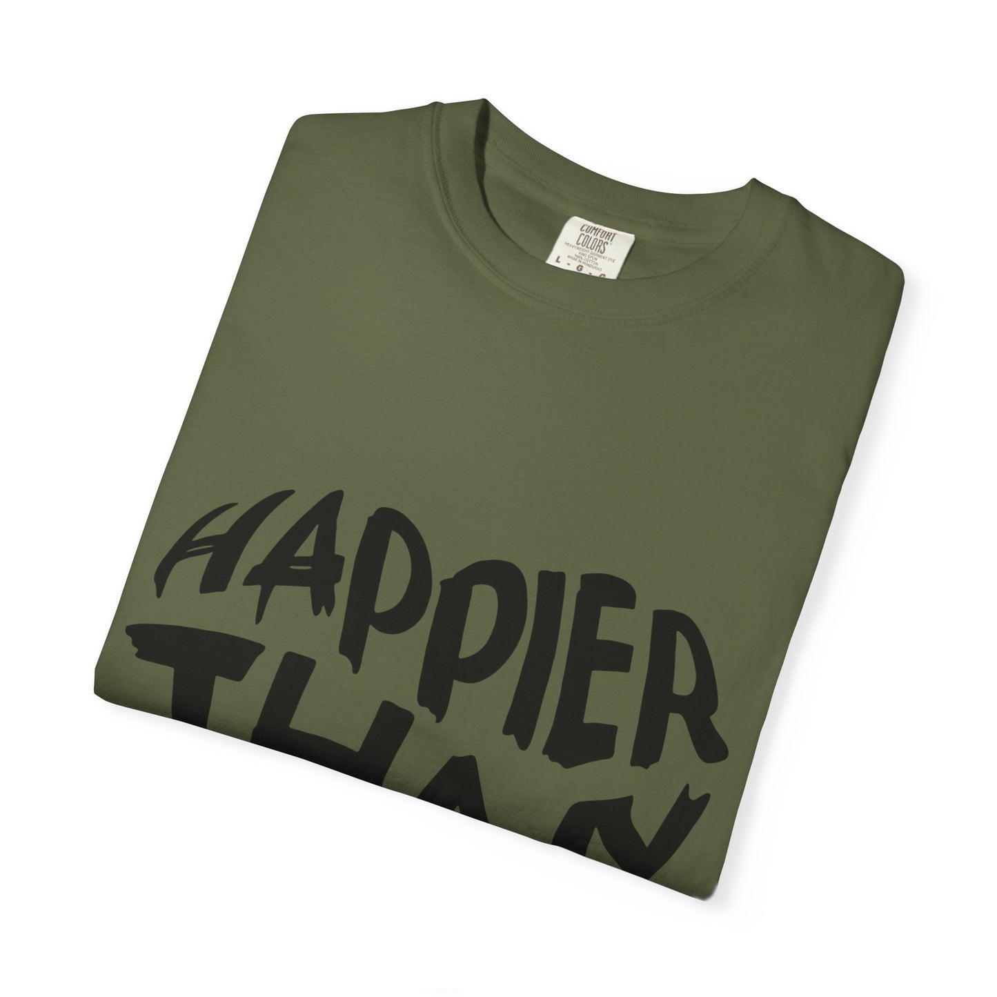 Happier Heart Lettering Unisex Dyed T-shirt