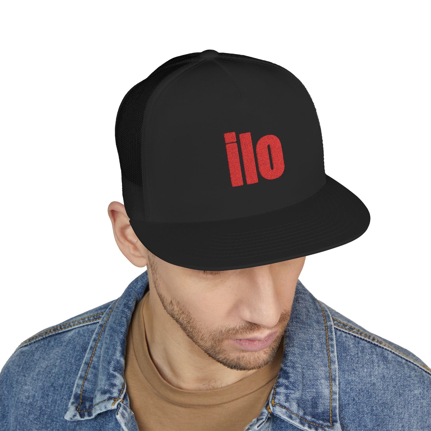 ILO Bold Red Block Trucker Cap