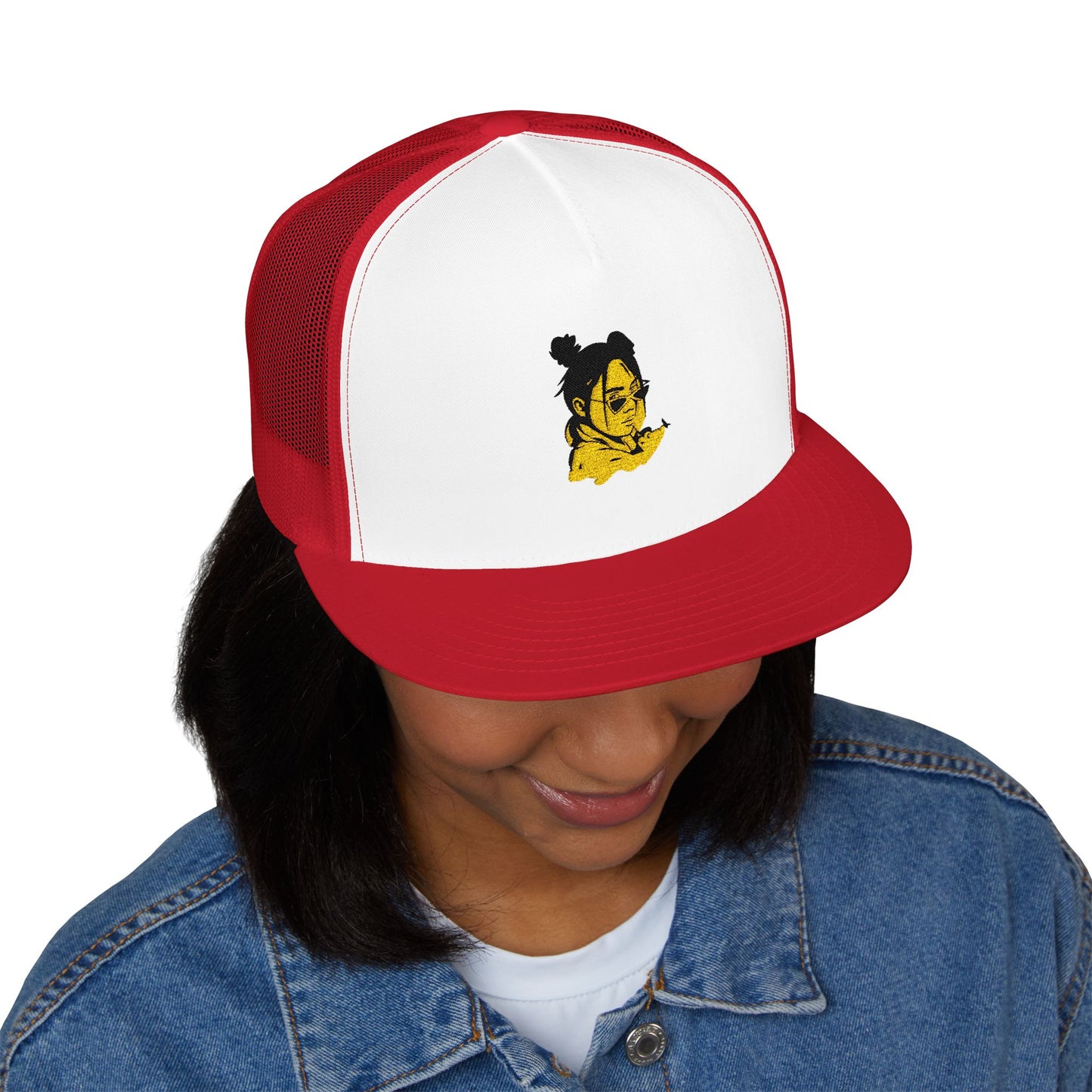 Neon Mood Portrait Trucker Cap