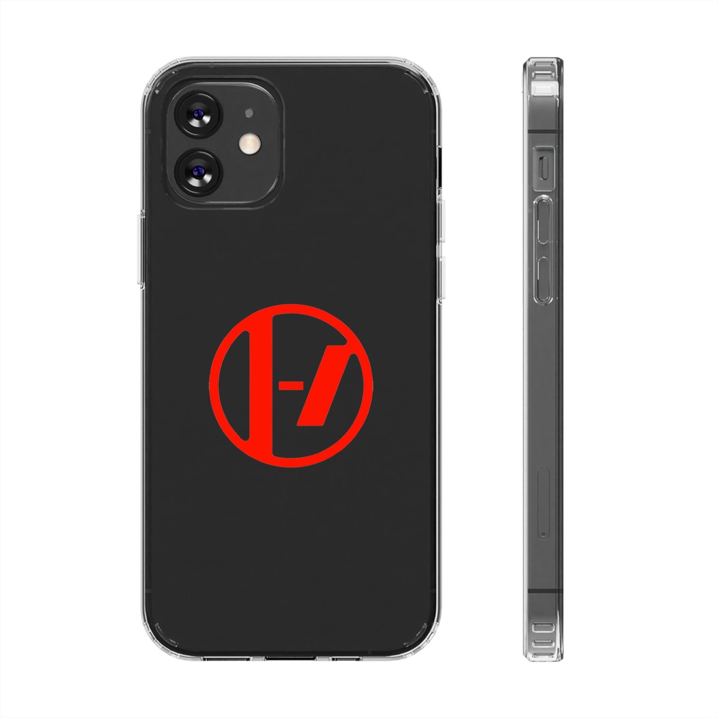 Crimson Orbit Clear Case