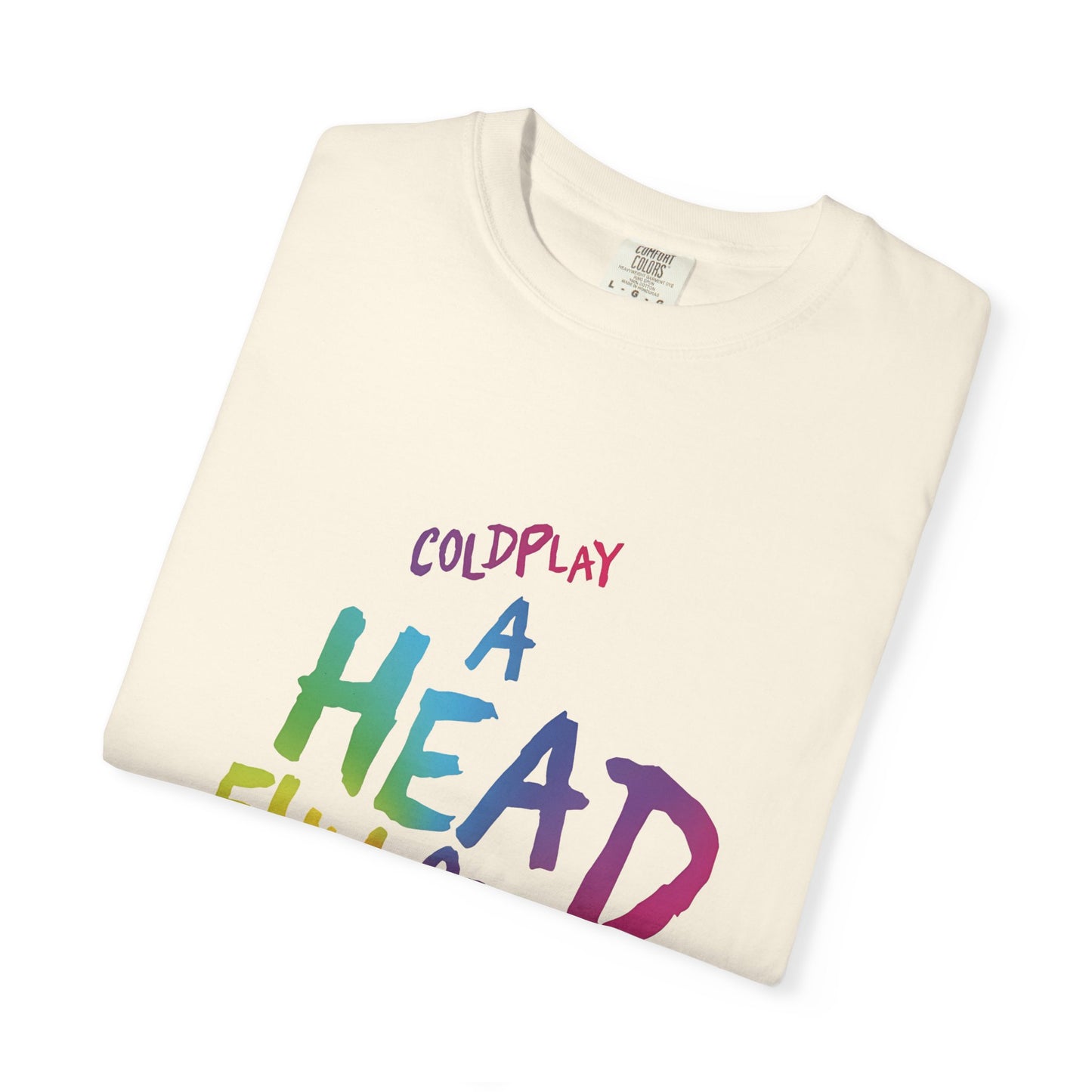 Unisex Garment-Dyed T-Shirt Inspired by Coldplay’s Iconic A Head Full of Dreams