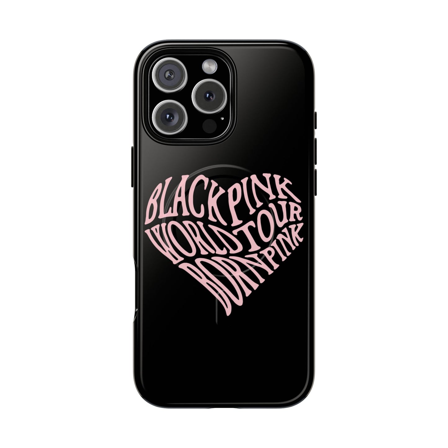 Iphone Born Pink Heart Typography - Tough Magnetic Phone Case