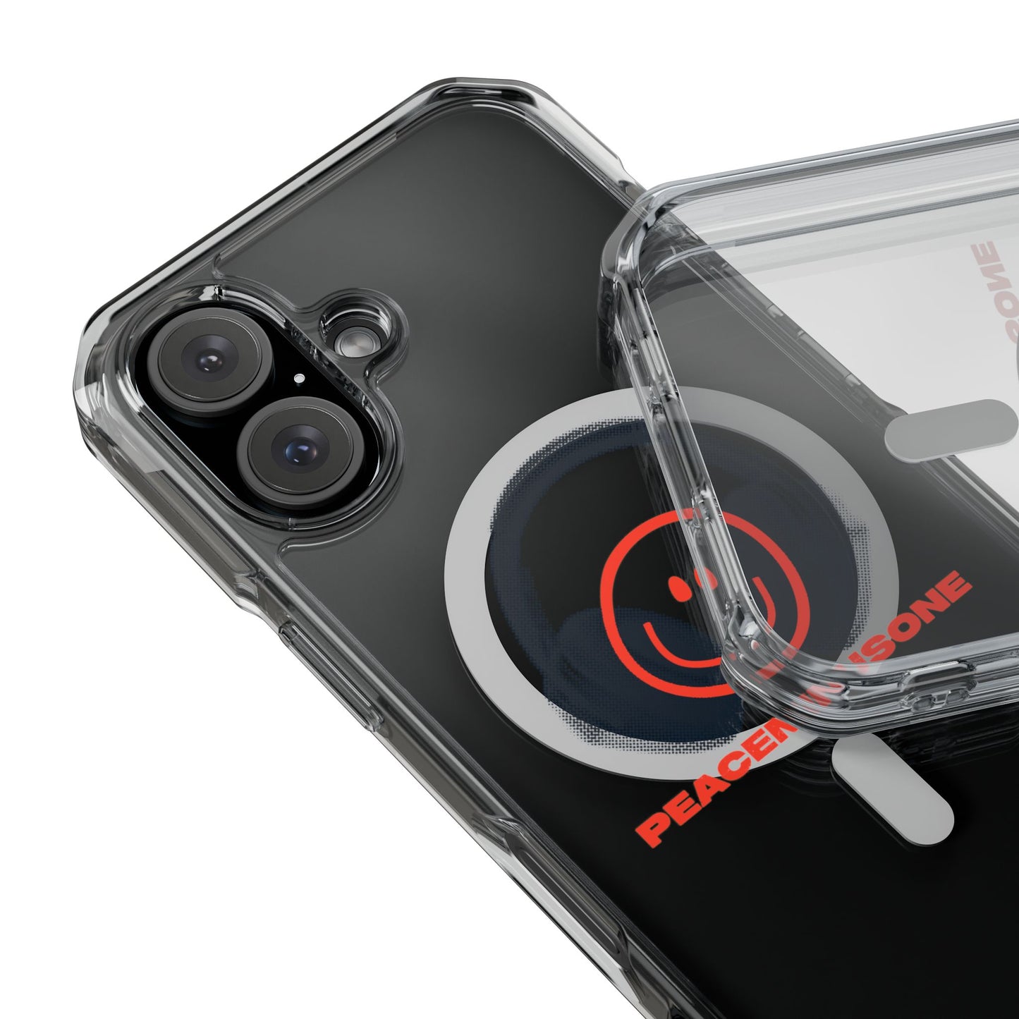 Smiley Beats Graphic Magnetic Clear Impact Case