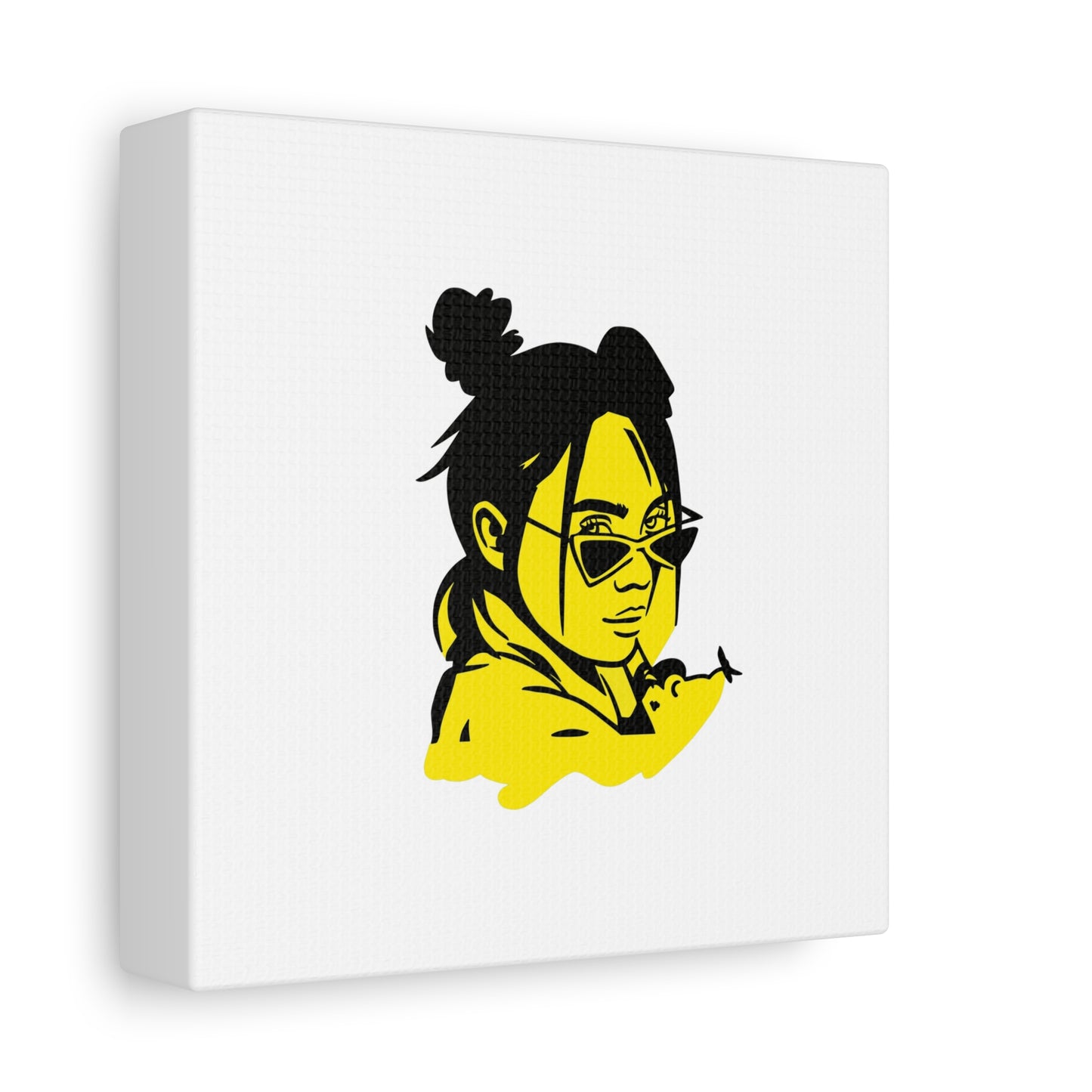Neon Mood Portrait Matte Canvas