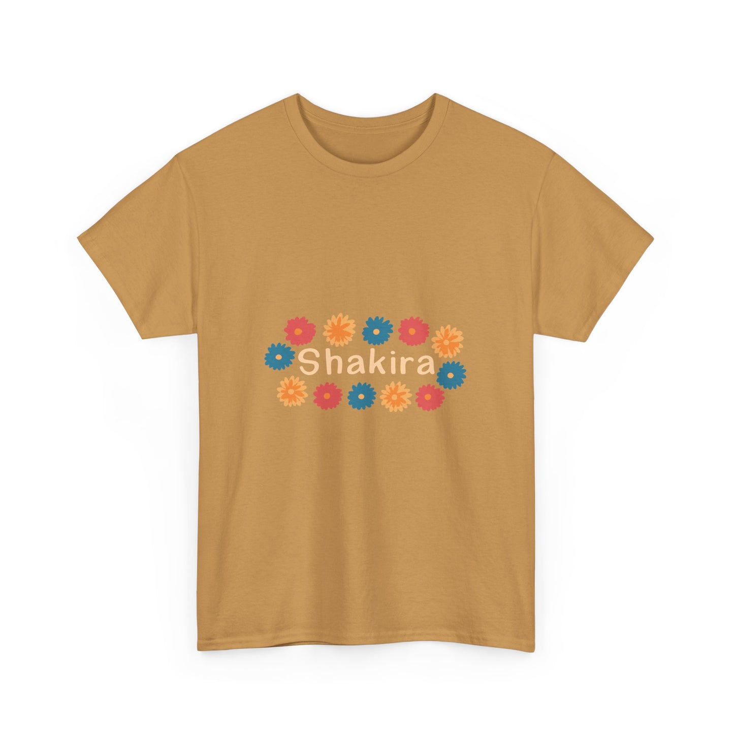 Retro Floral Groove Unisex Heavy cotton tee
