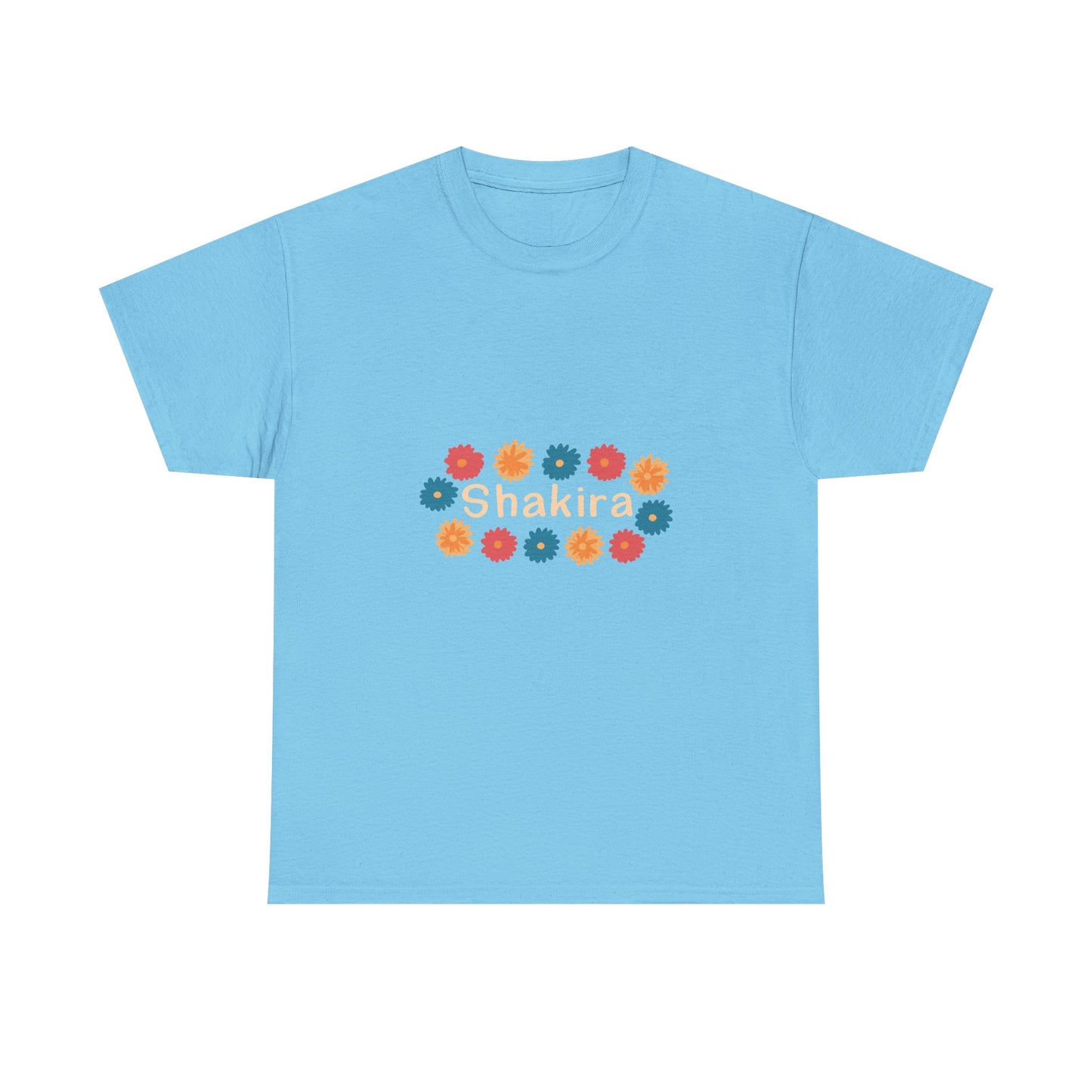 Retro Floral Groove Unisex Heavy cotton tee
