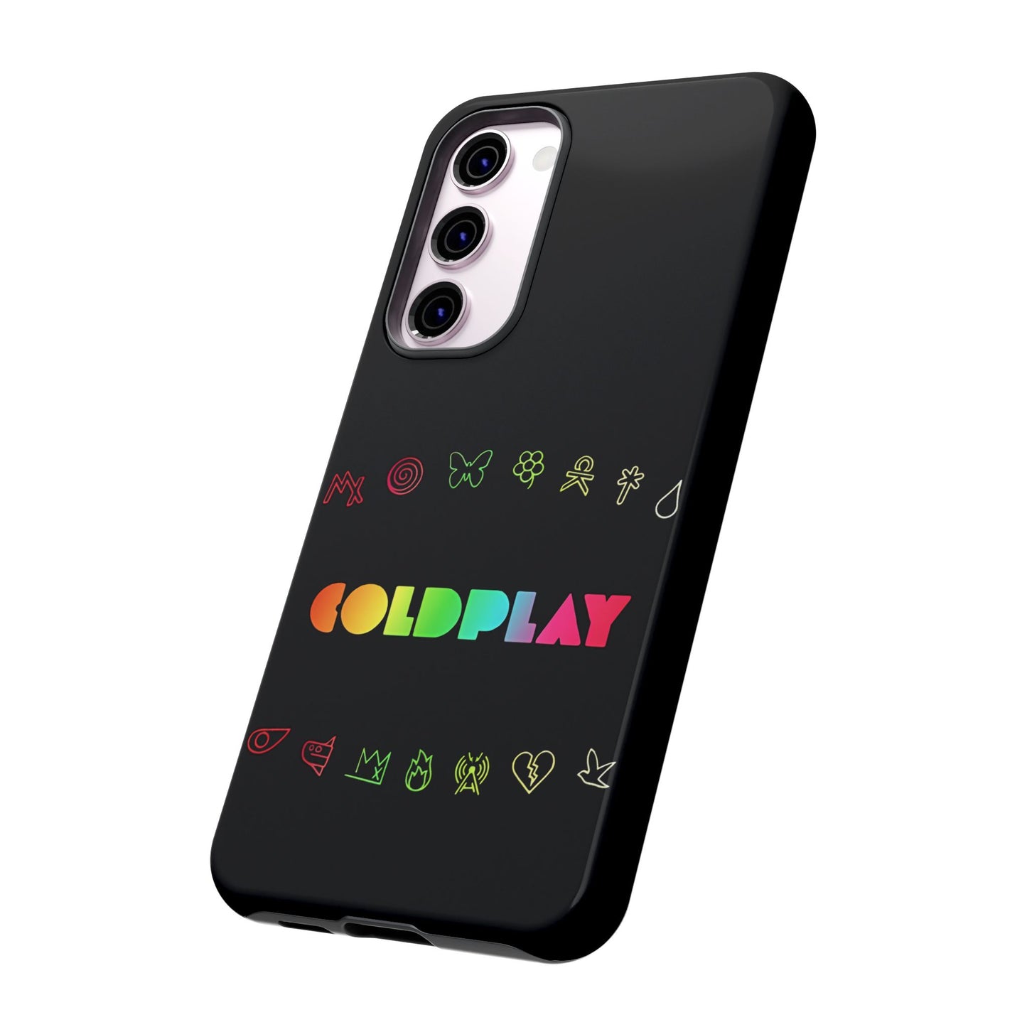 Premium Tough Case for Samsung S21 to S25 Ultra Showcasing Coldplay’s Signage