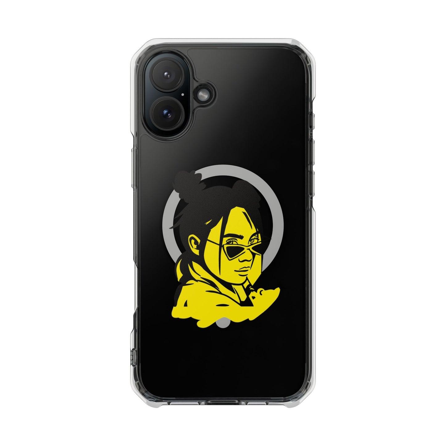 Neon Mood Portrait Magnetic Clear Impact Case