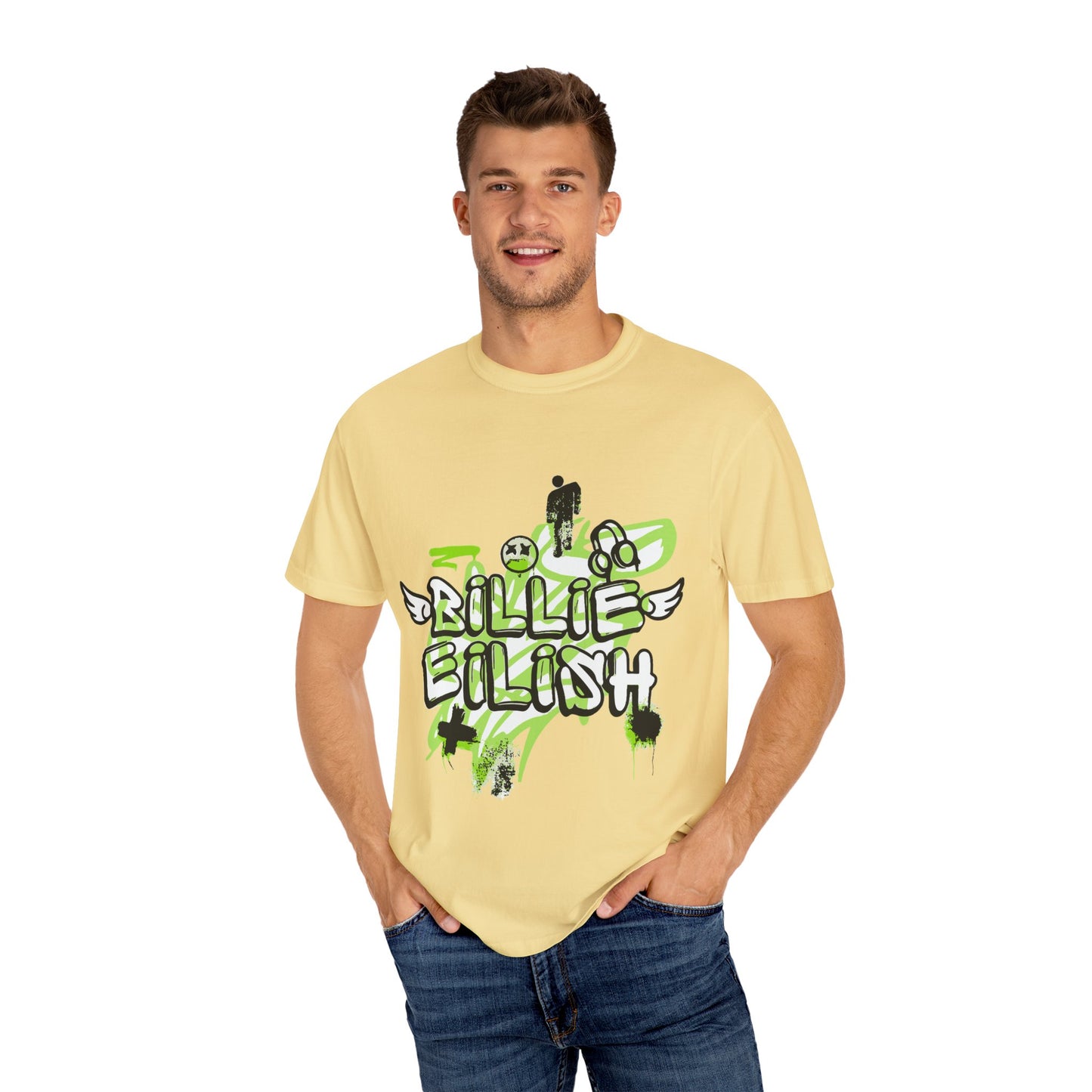 Grunge Angel Graffiti Unisex Dyed T-shirt