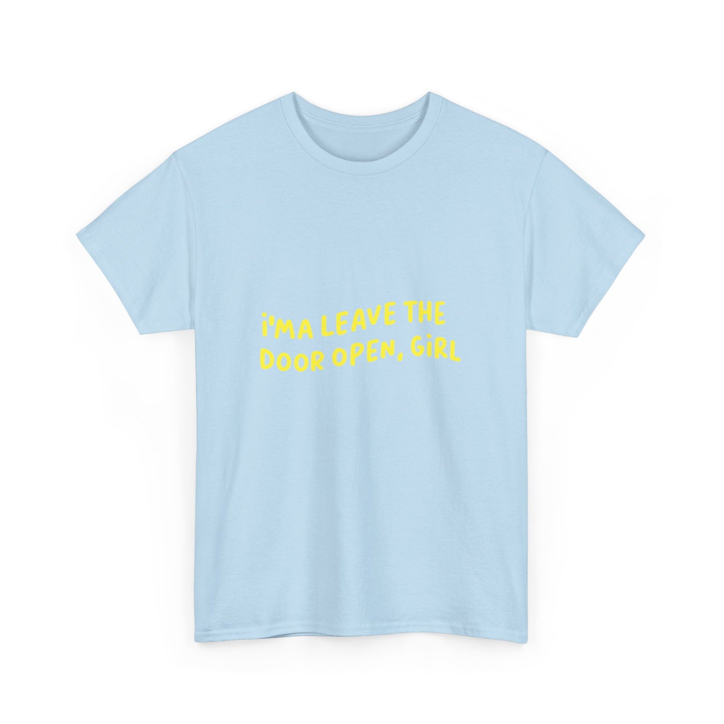Open Vibes Yellow Script Unisex Heavy cotton Tee