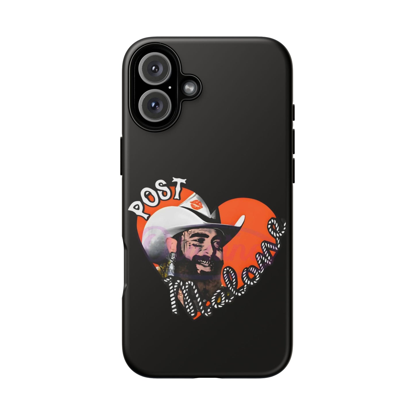 Tough iPhone Case (12–16 Pro Max) – Post Malone Heart Design