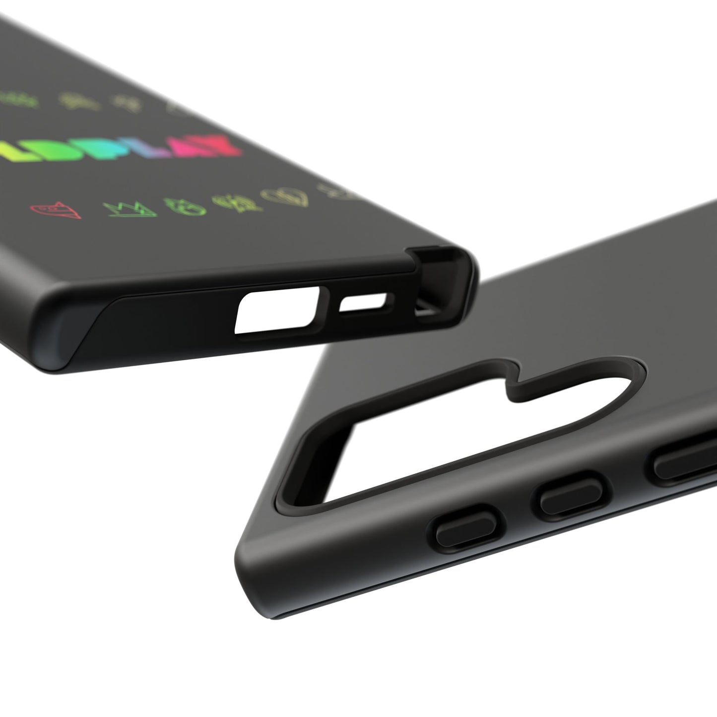 Premium Tough Case for Samsung S21 to S25 Ultra Showcasing Coldplay’s Signage