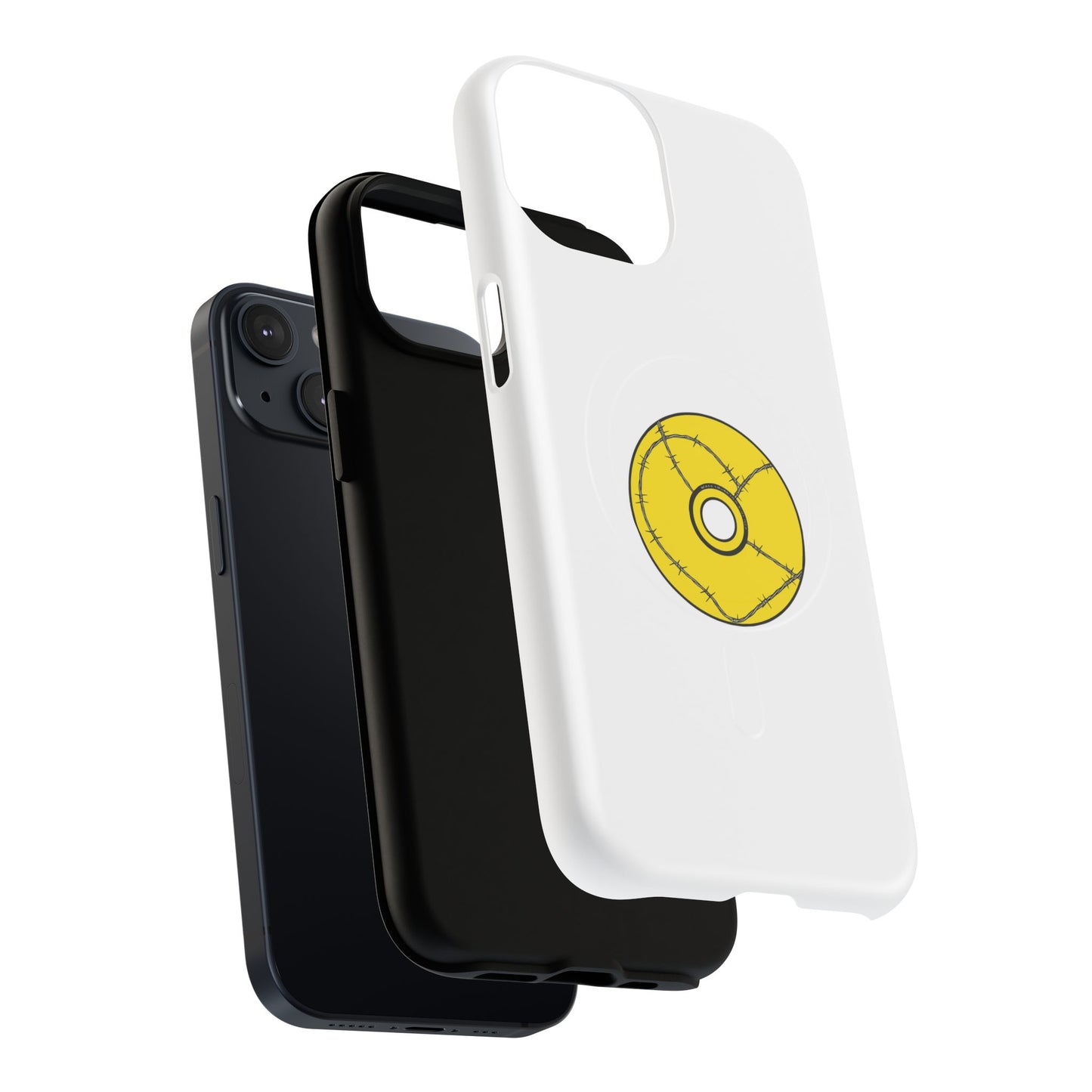 Minimalist Black Disc Outline Tough Magnetic Case