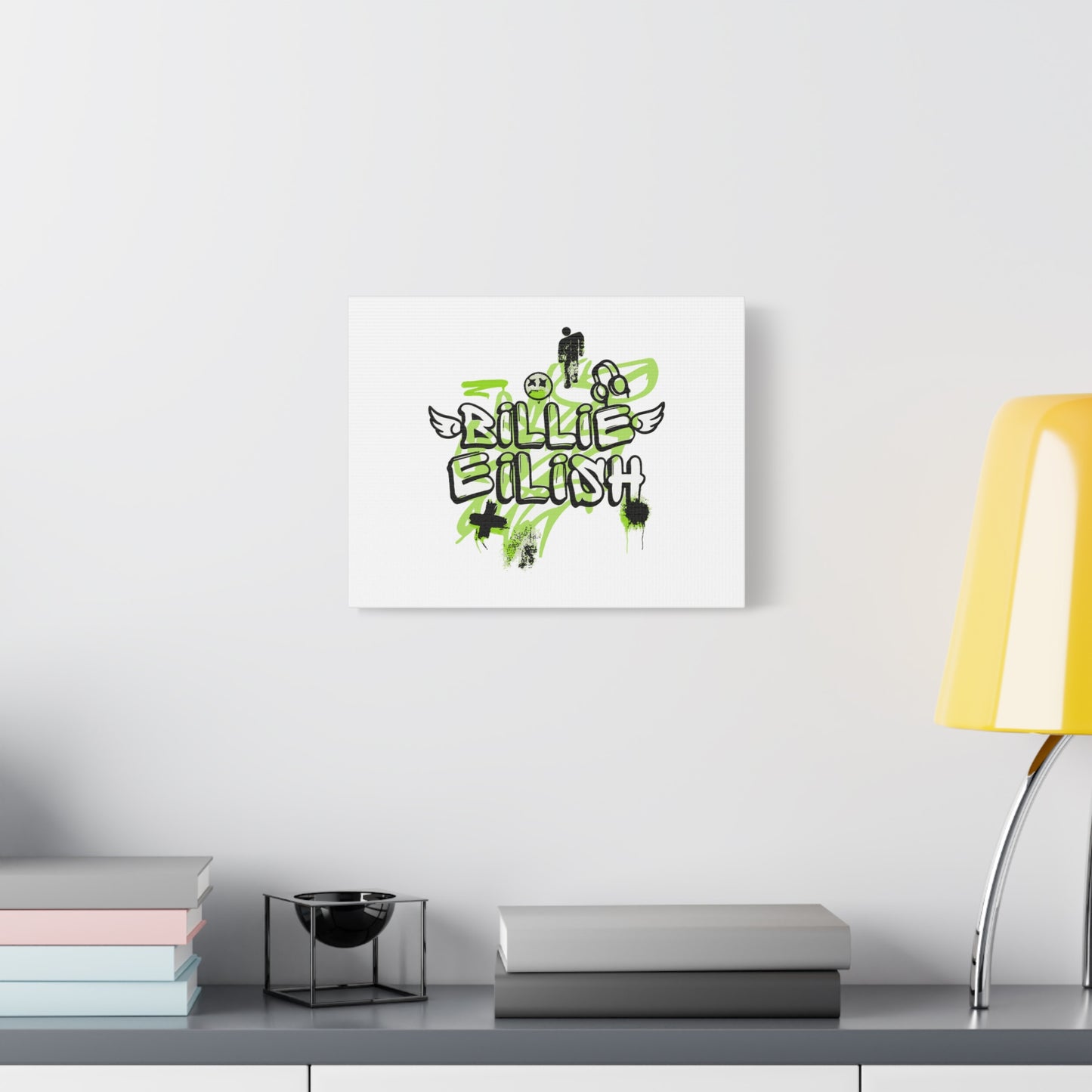 Grunge Angel Graffiti Matte Canvas