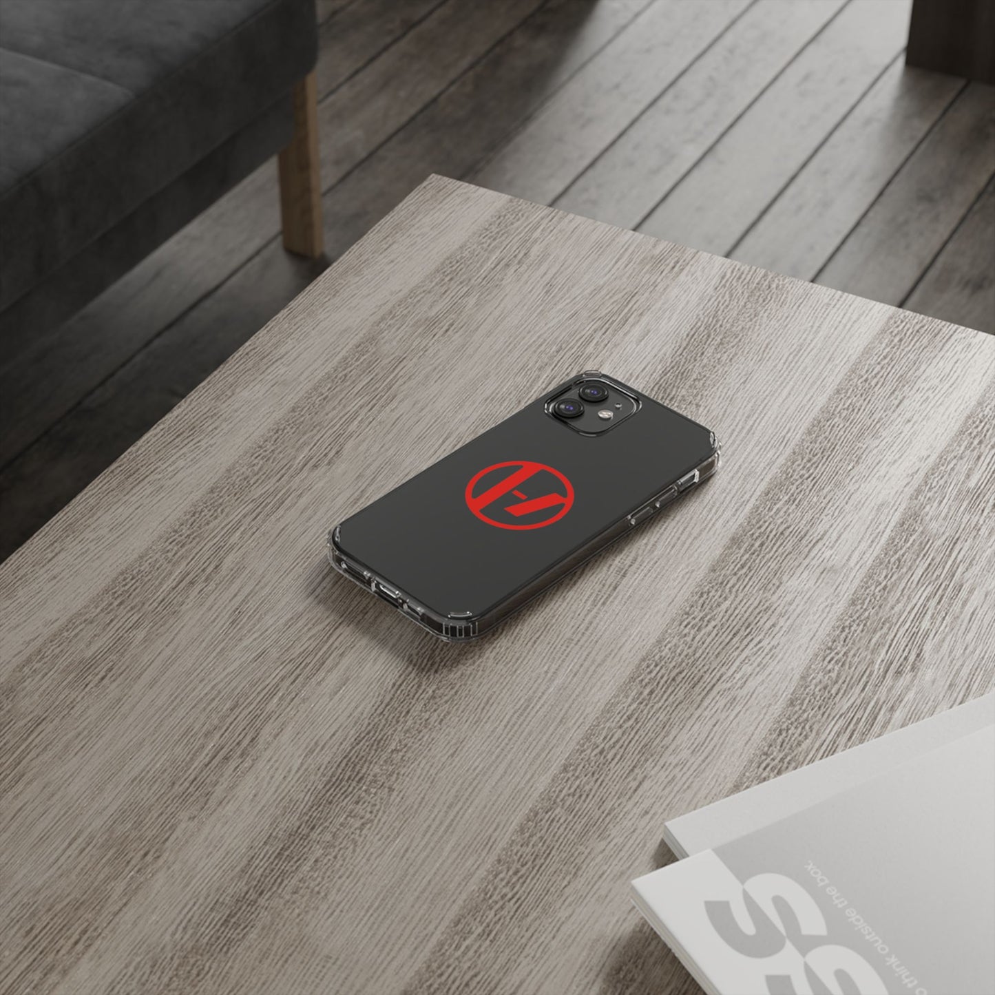 Crimson Orbit Clear Case