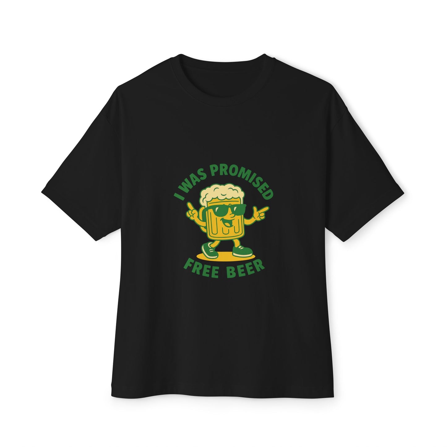 Unisex Oversized Tee – Snazzy Free Beer Edition