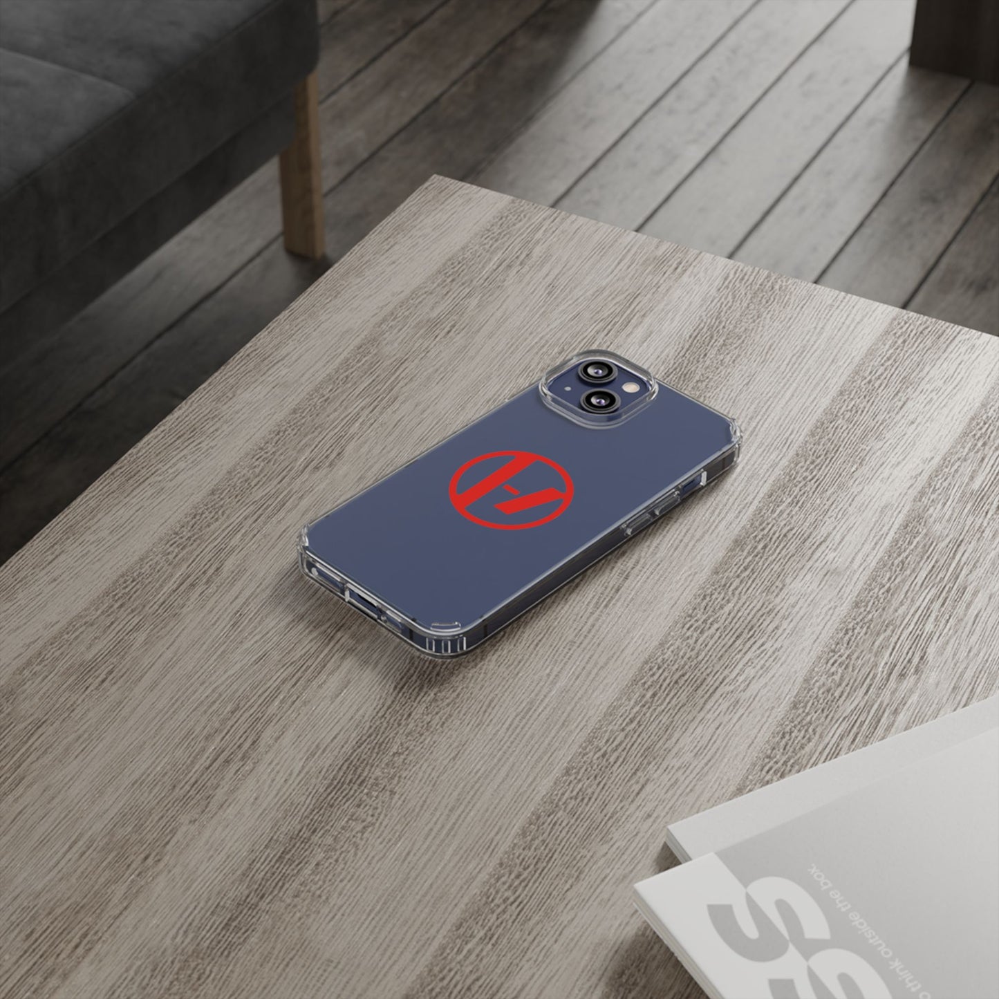 Crimson Orbit Clear Case