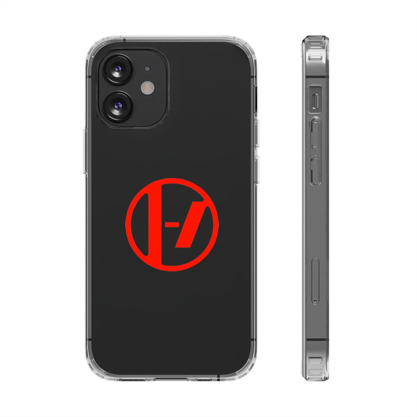 Crimson Orbit Clear Case