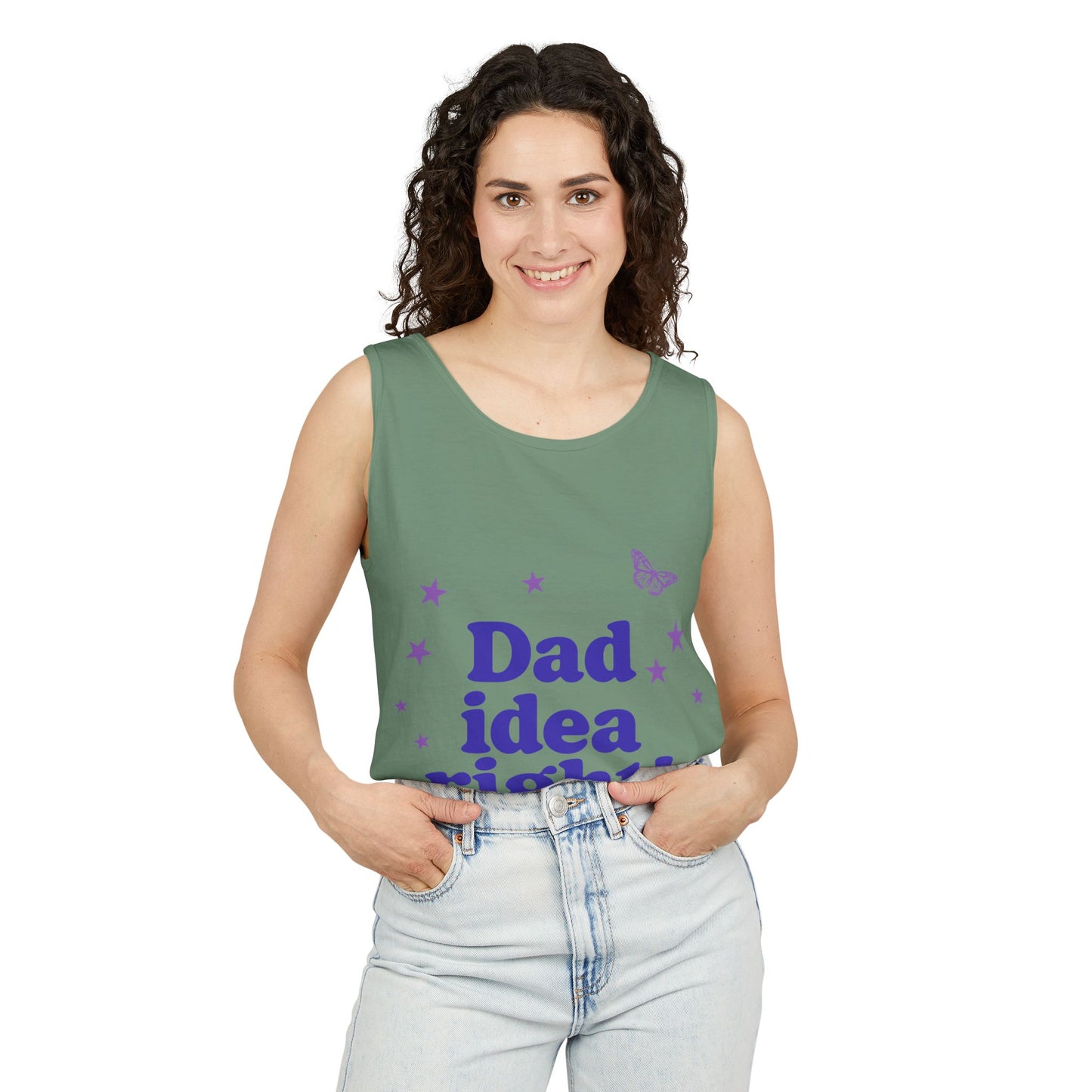 Dad Idea Right! Star & Butterfly-Dyed Tank Top