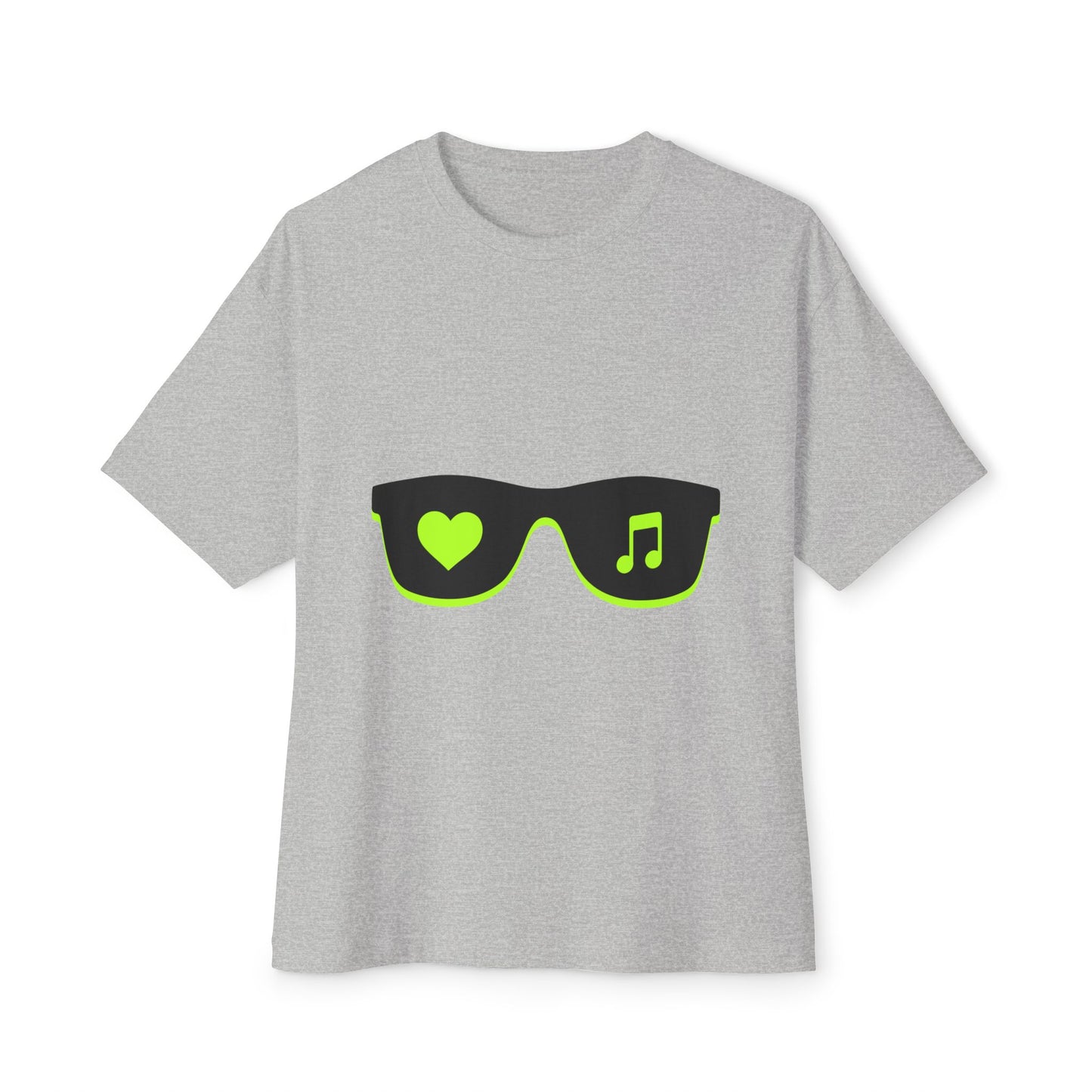 Neon Love Notes Unisex Oversized Boxy tee
