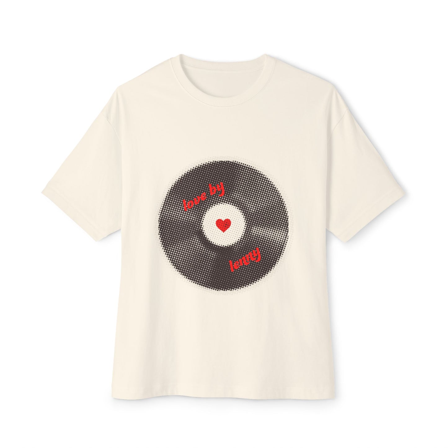 Vinyl Love Spin Unisex Oversized Boxy tee