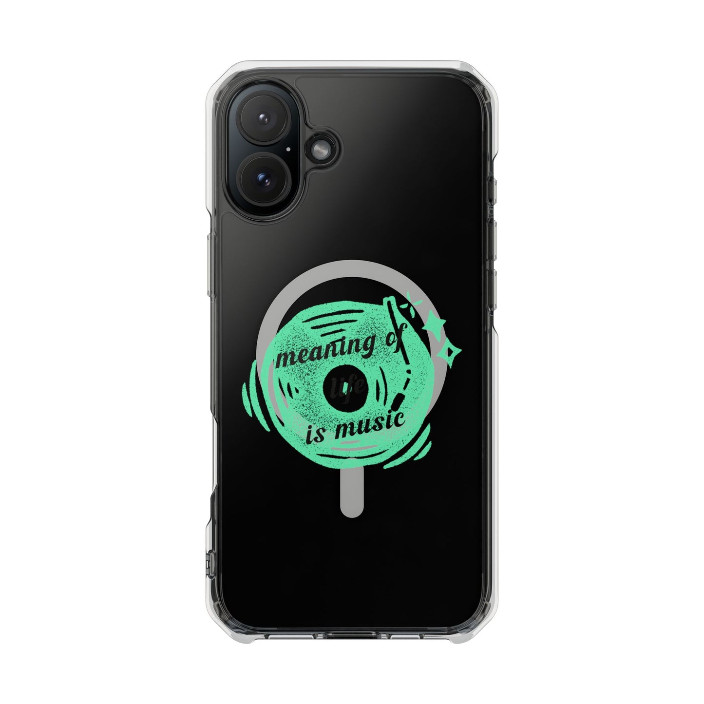 Vinyl Dreams Speak Magnetic clear Impact Case
