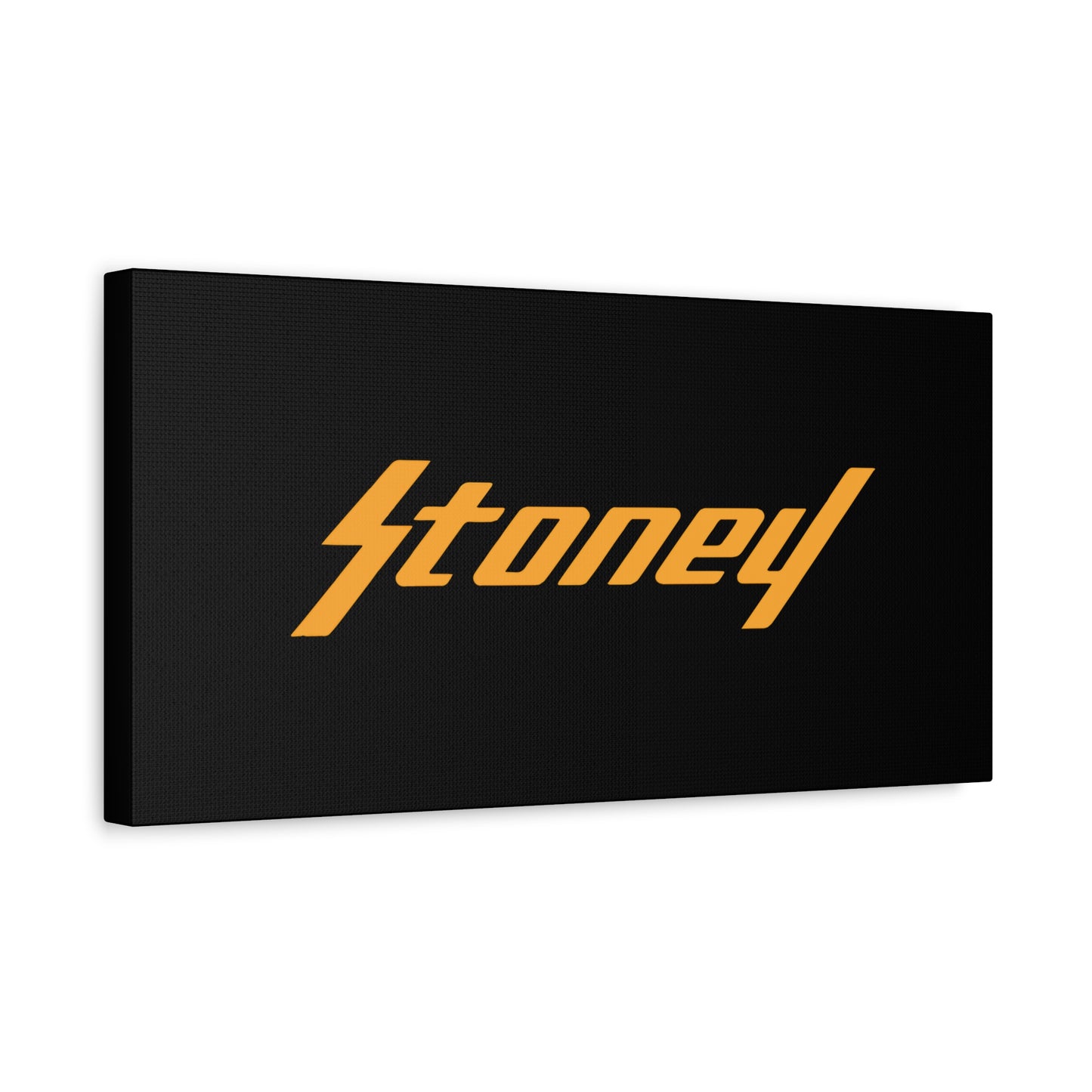 Orange Lightning Text Logo Canvas