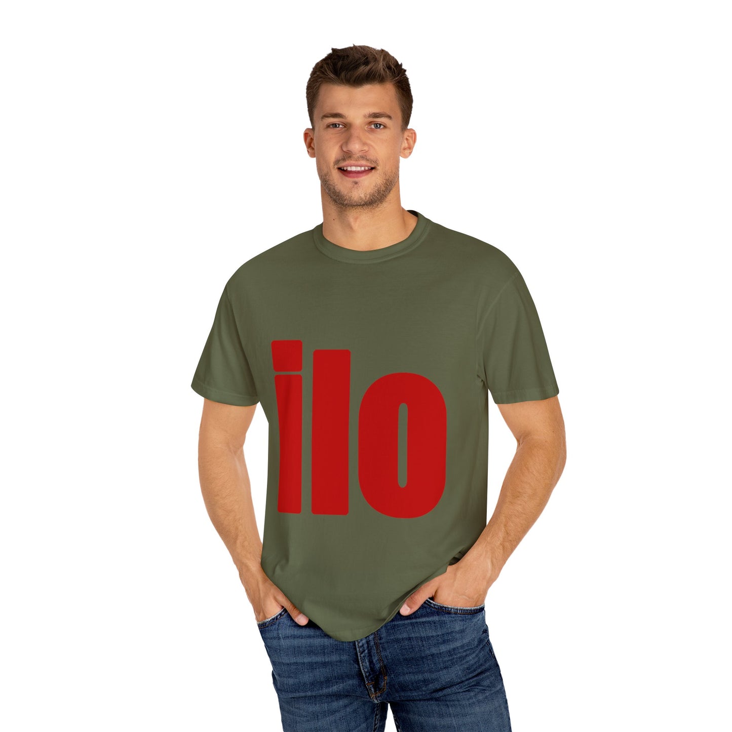 ILO Bold Red Block Unisex Dyed T-shirt