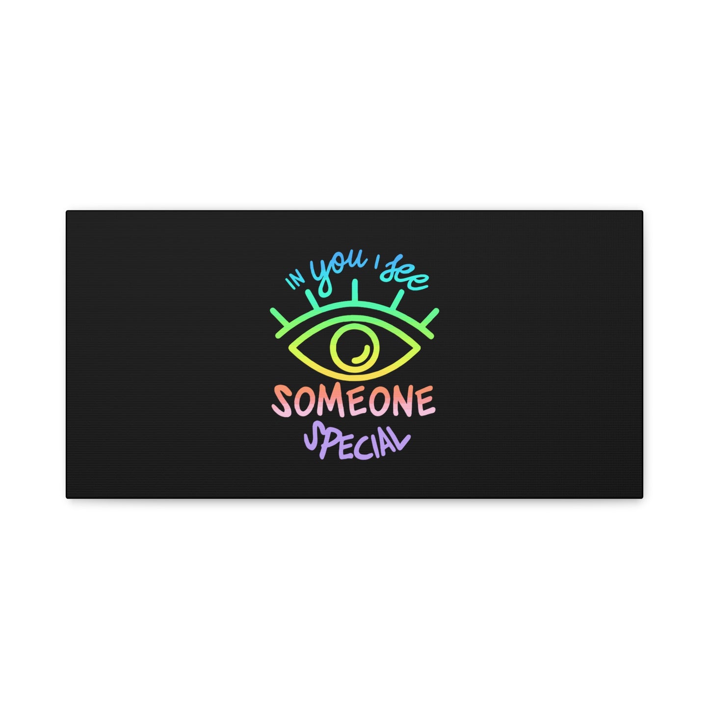 Vibrant Eye and Text Canvas