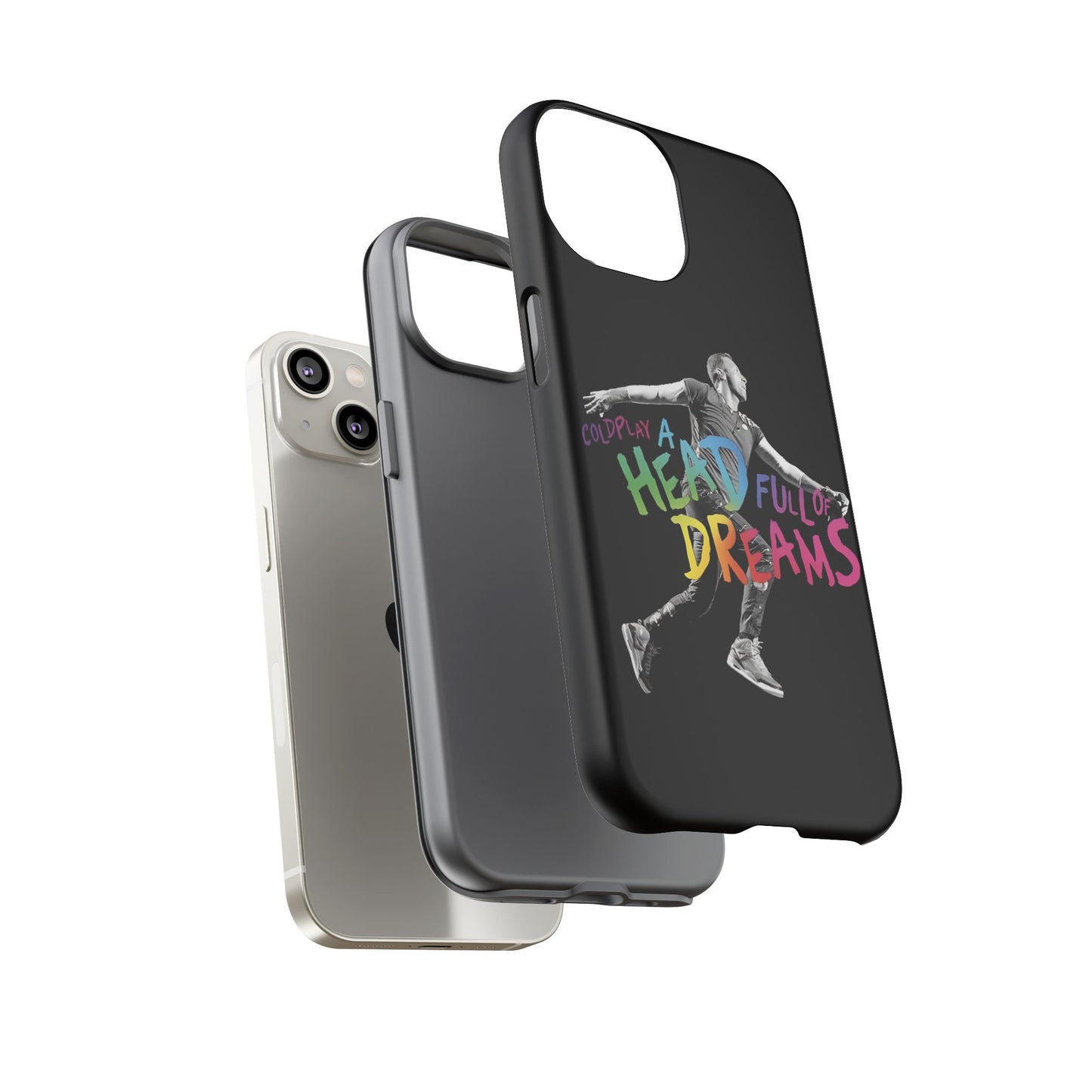 Premium Tough Case for iPhone 12 to 16 Pro Max Showcasing Coldplay A Head Full of Dreams Chris