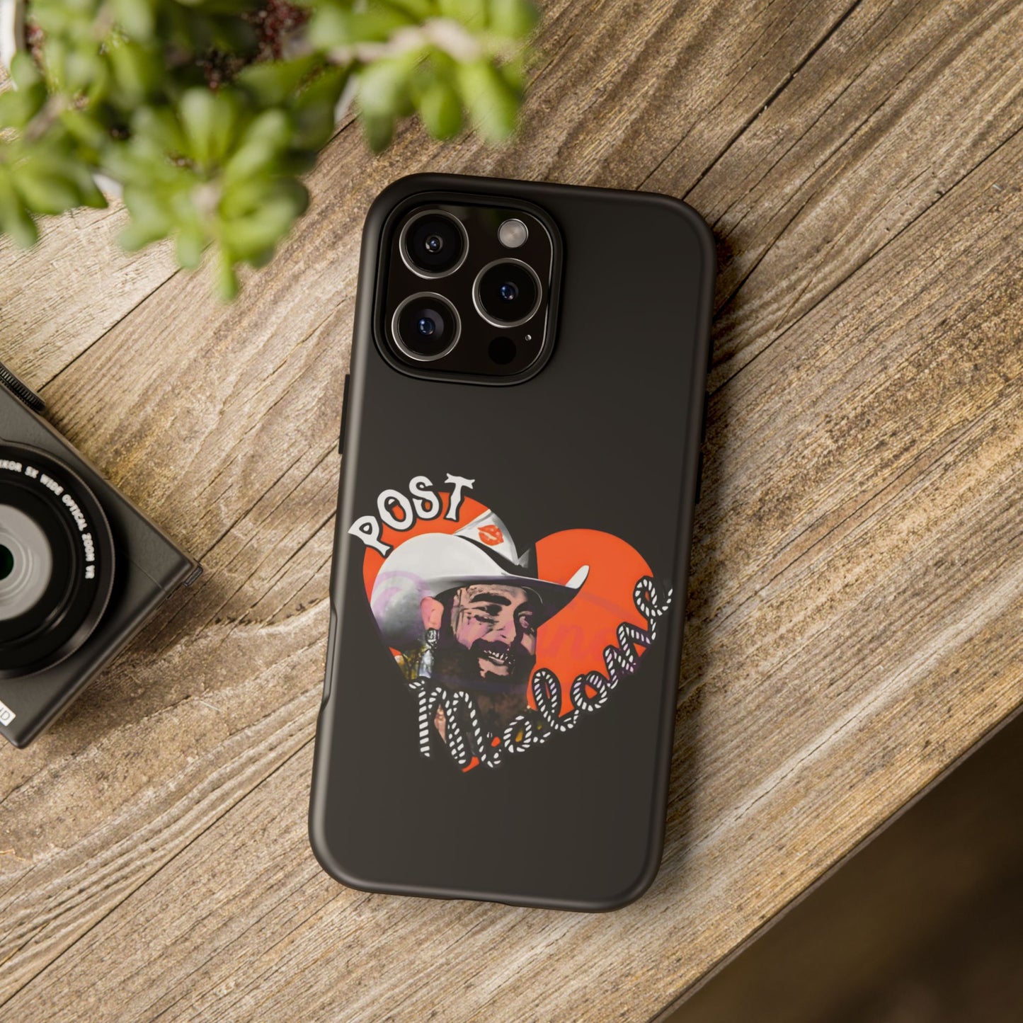 Tough iPhone Case (12–16 Pro Max) – Post Malone Heart Design