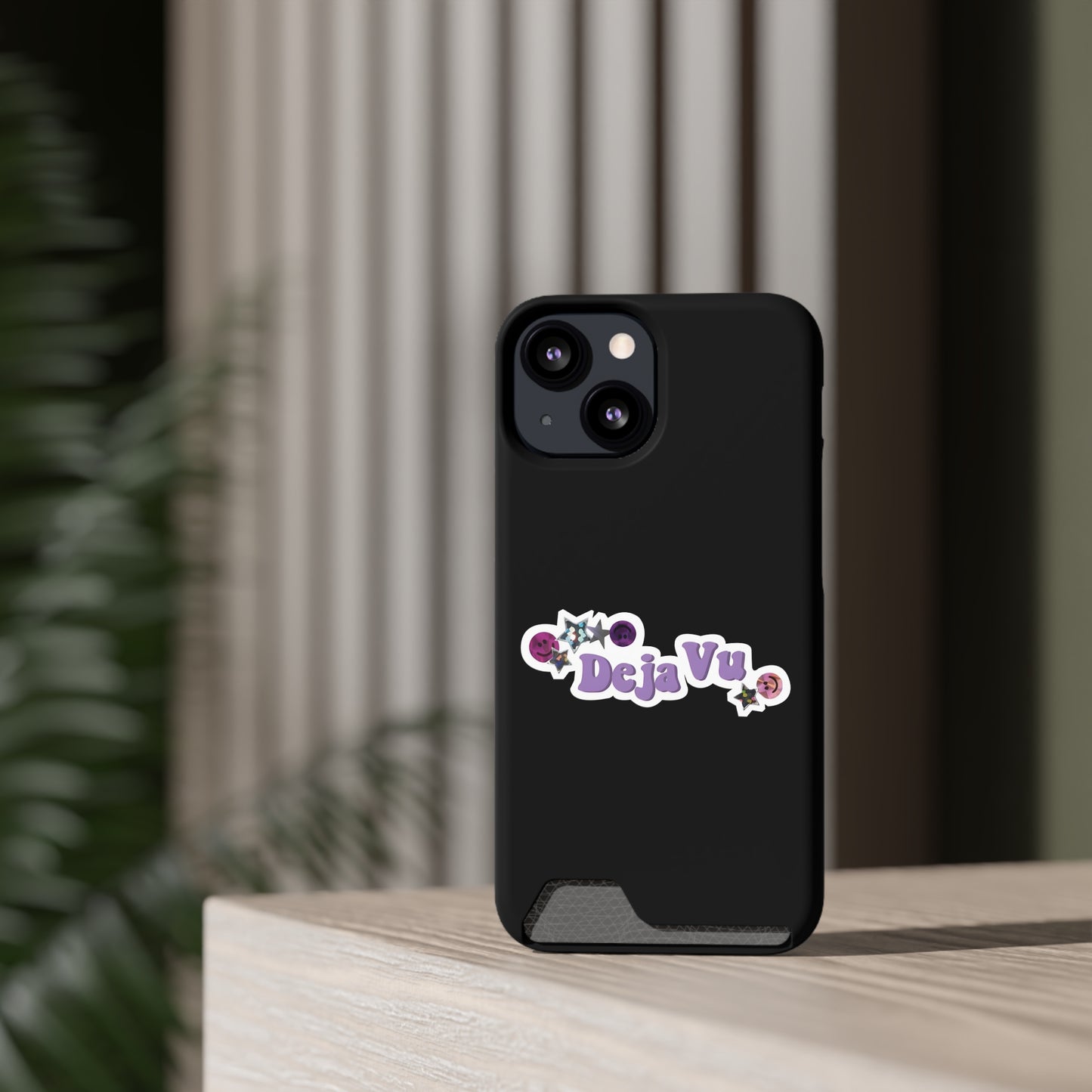 Phone Case + Card Holder For Iphone 13 – Olivia Rodrigo Deja Vu | Black Edition
