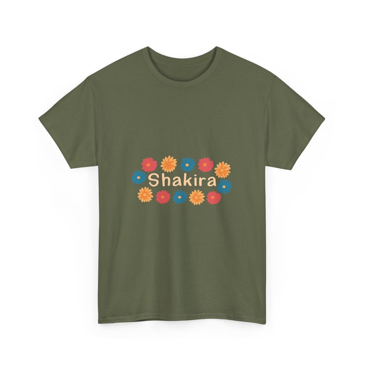 Retro Floral Groove Unisex Heavy cotton tee