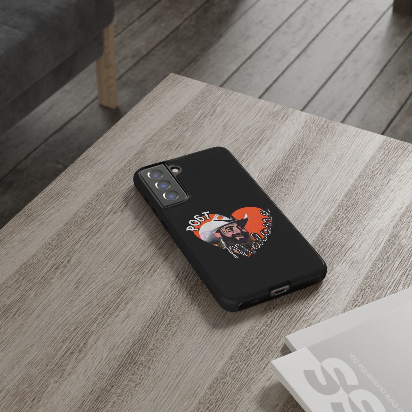 Tough Samsung Case (S20–S25) – Post Malone Heart Design