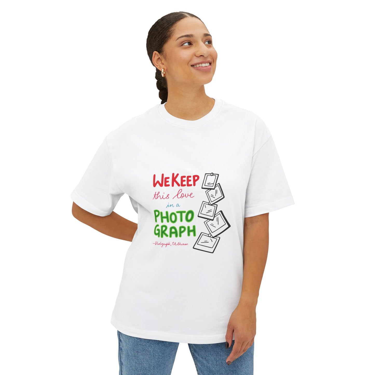 White Paw Print Oversized Boxy Tee