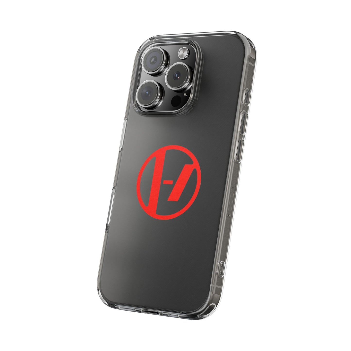 Crimson Orbit Clear Case