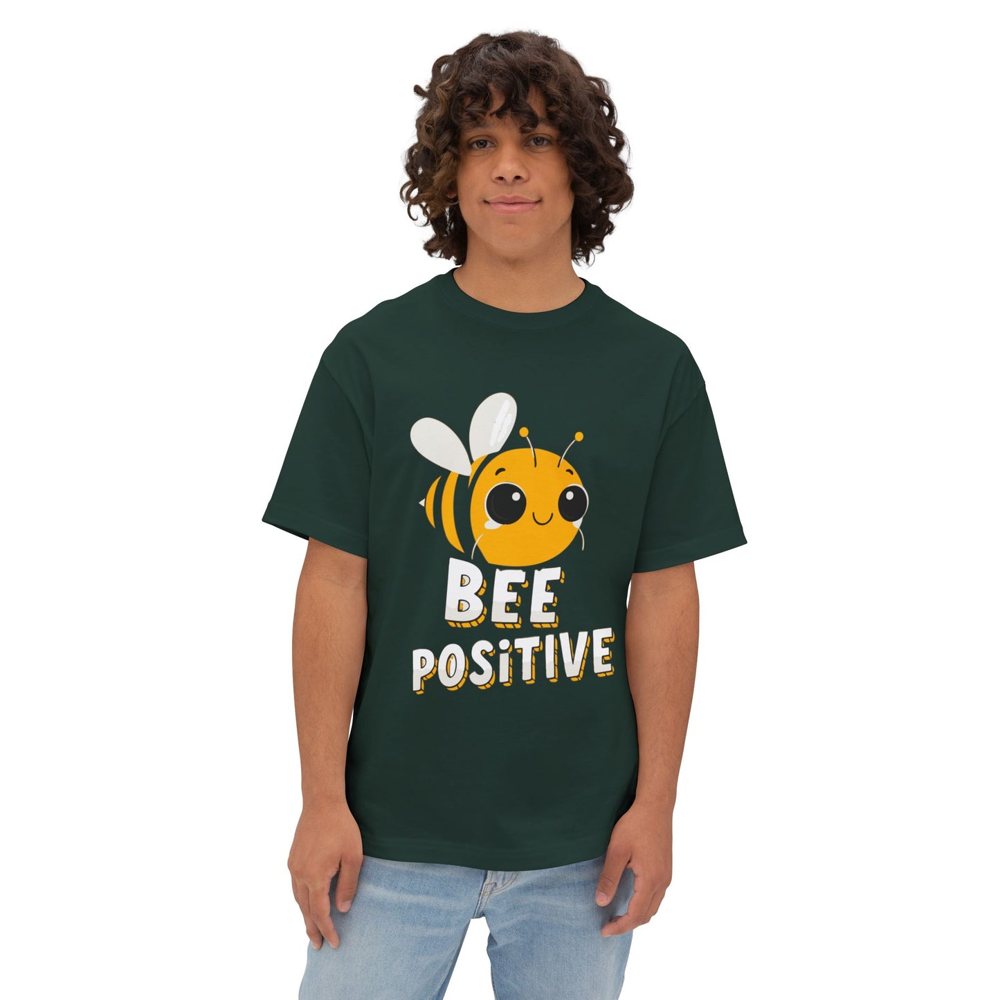 Oversized boxy Tee – Snazzy Bee positive Edition