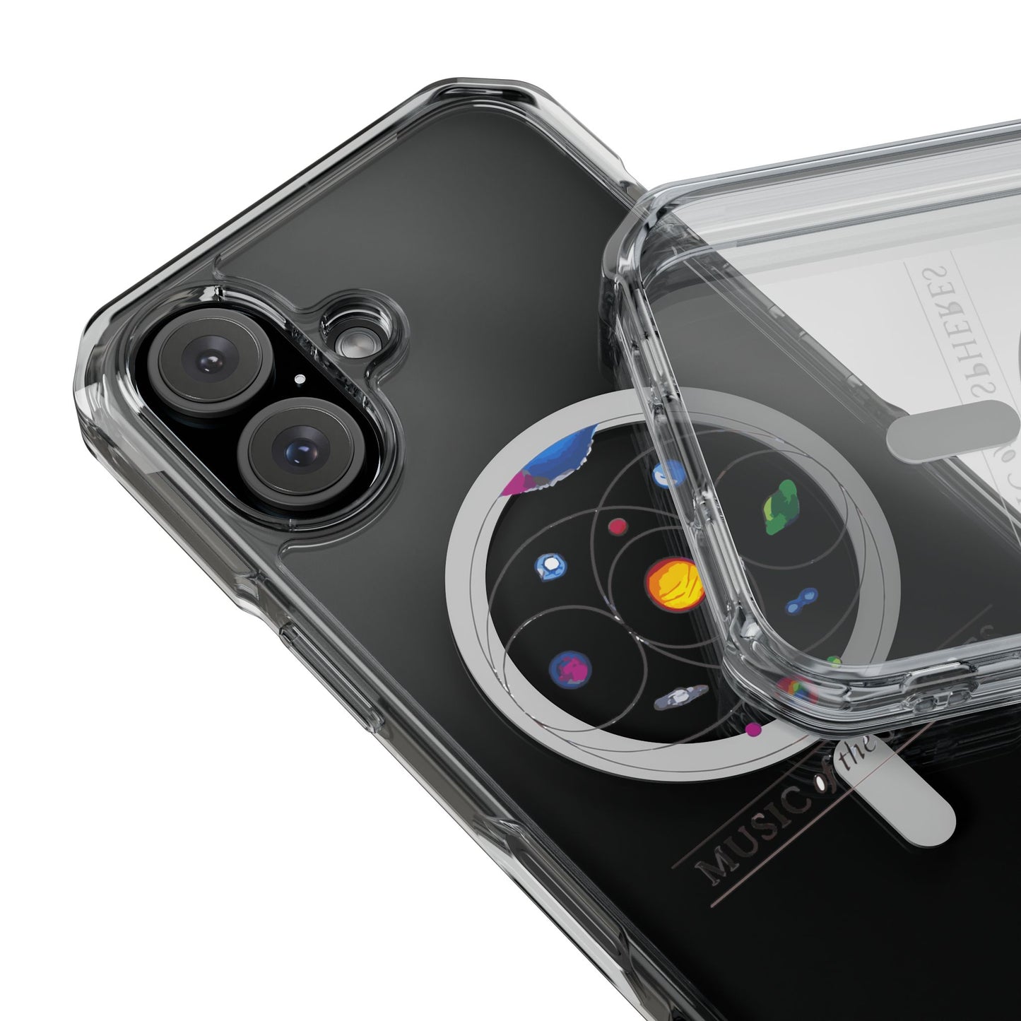 Colorful Planetary Orbit Diagram Magnetic Clear Impact case