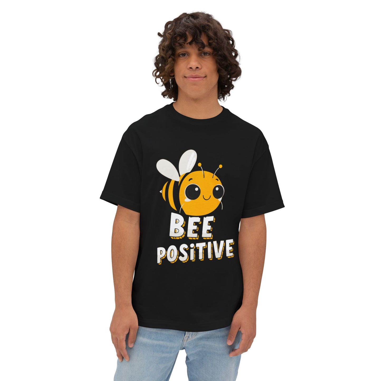 Oversized boxy Tee – Snazzy Bee positive Edition