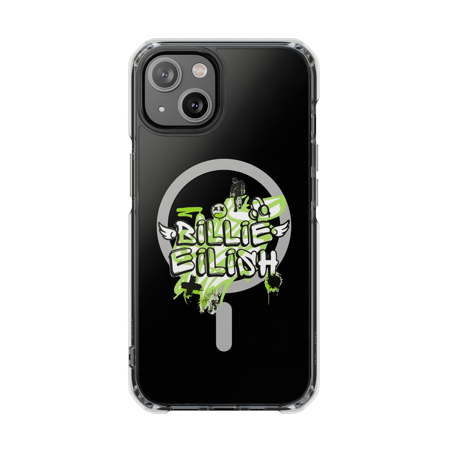 Grunge Angel Graffiti Magnetic Clear Impact Case