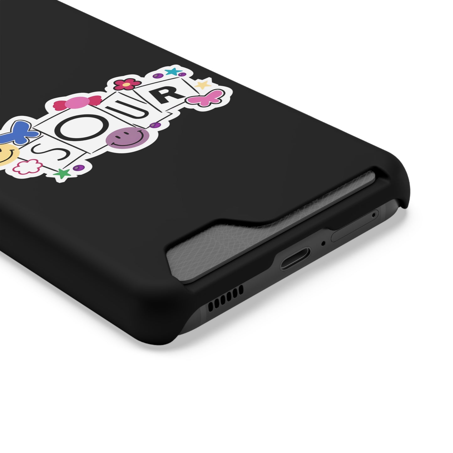 Phone Case + Card Holder For Samsung S21 to S22 – Olivia Rodrigo Sour | Black Edition