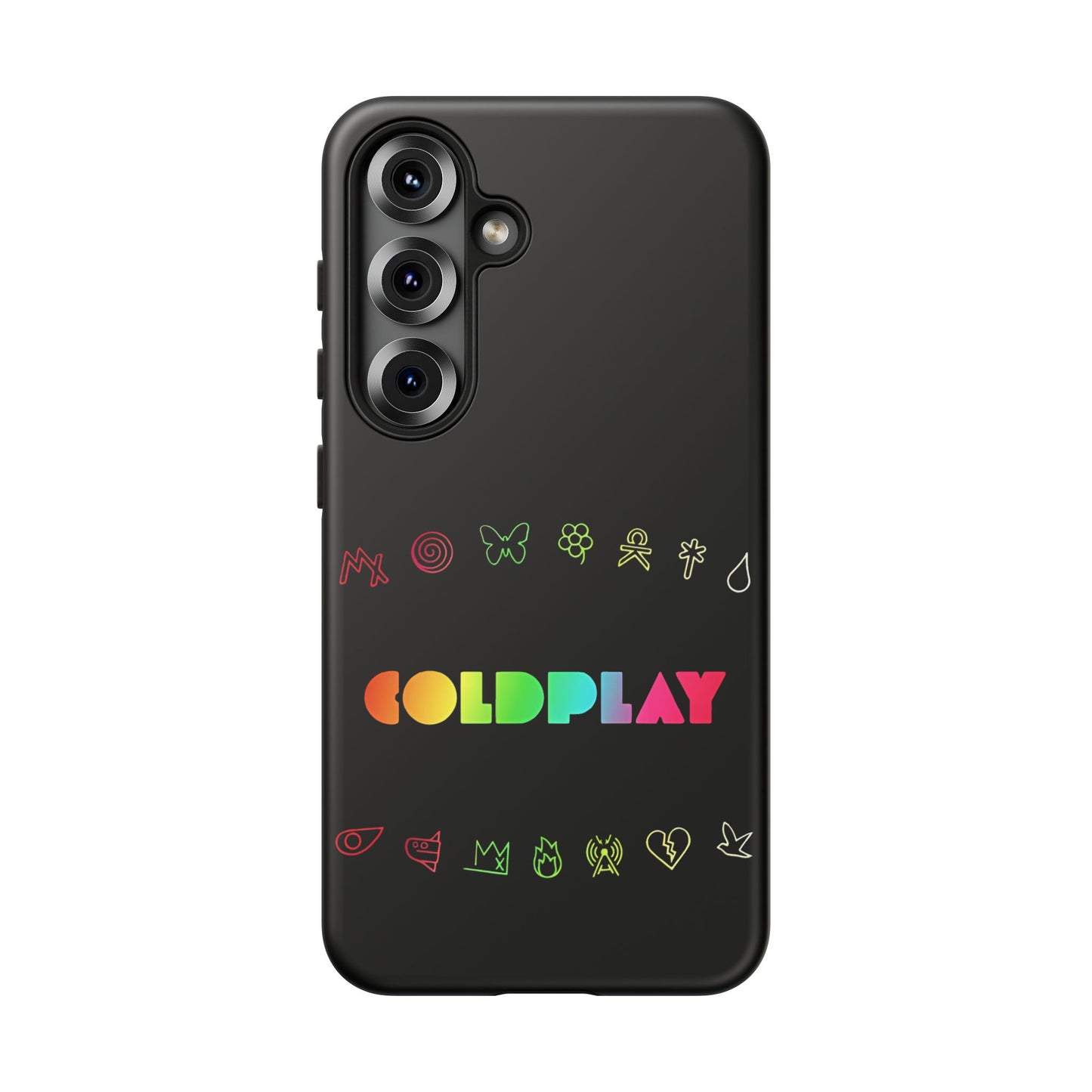 Premium Tough Case for Samsung S21 to S25 Ultra Showcasing Coldplay’s Signage
