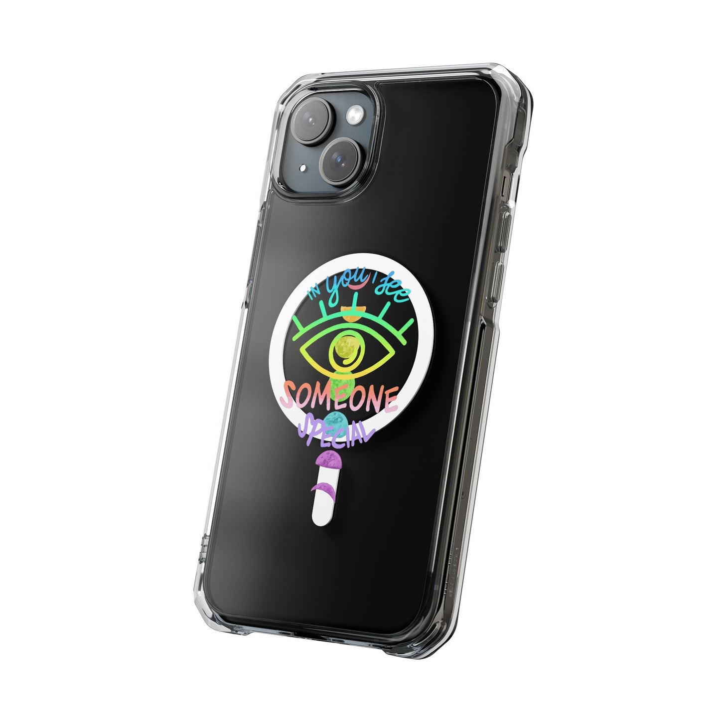 Rainbow Lunar Phases Magnetic Clear Impact case