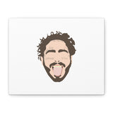 Minimalist Tongue Out Cartoon Face Canvas